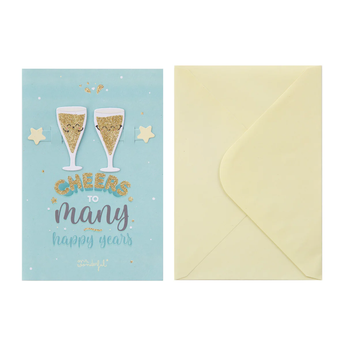 Greetings card – Cheers to plenty of happy years