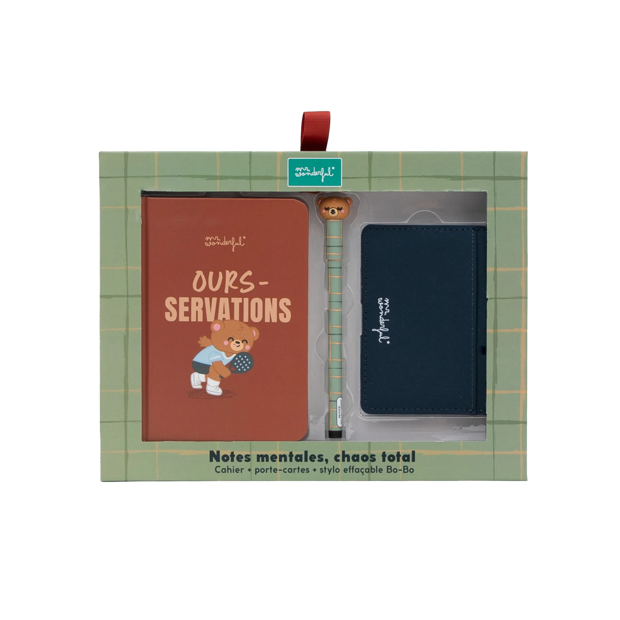 Kit carnet A6 + porte-cartes + stylo effaçable Bo-Bo Coq – OURS-SERVATIONS