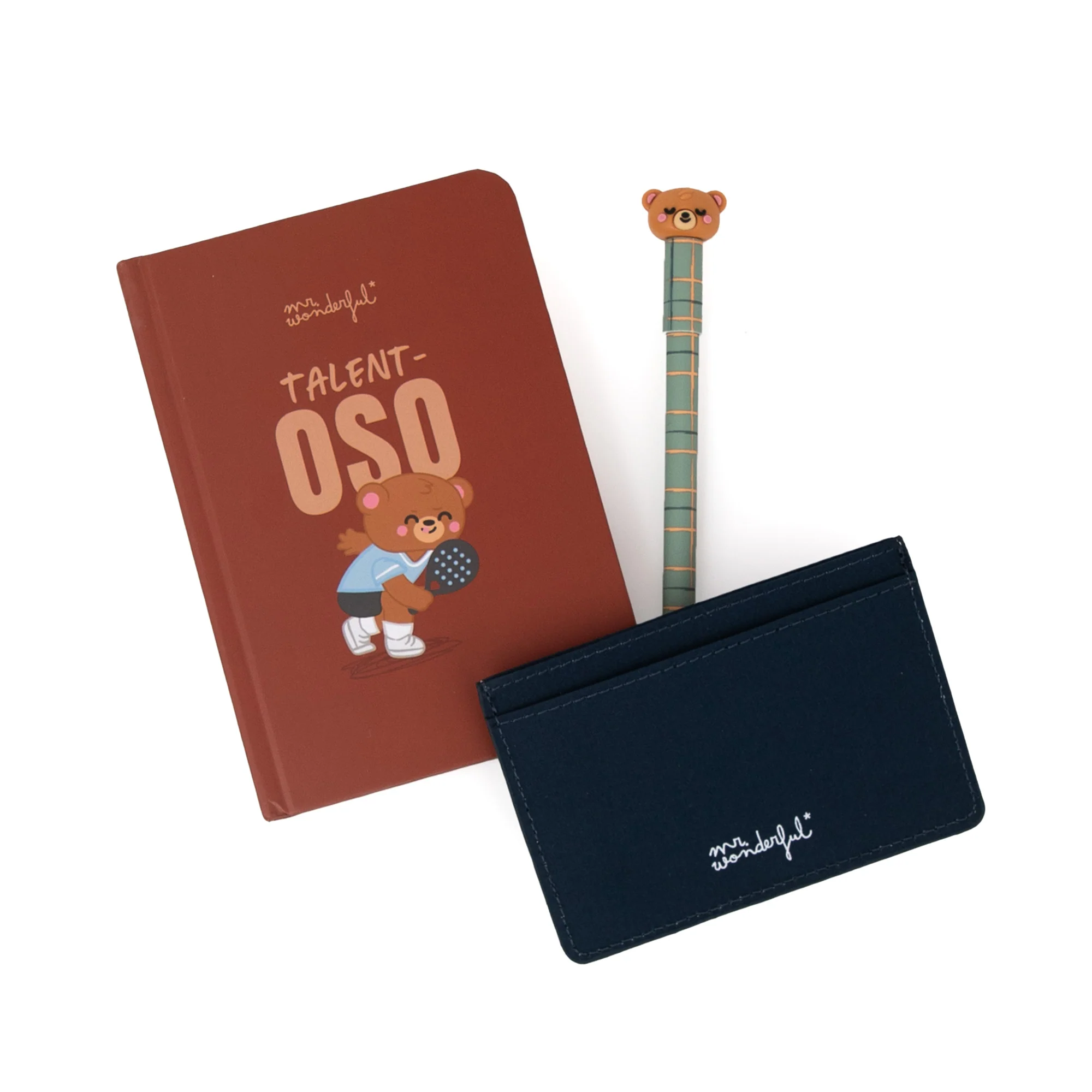 Kit de libreta A6 + tarjetero + boli borrable EXCLUSIVO Bo-Bo Oso - TALENT-OSO - Image 2