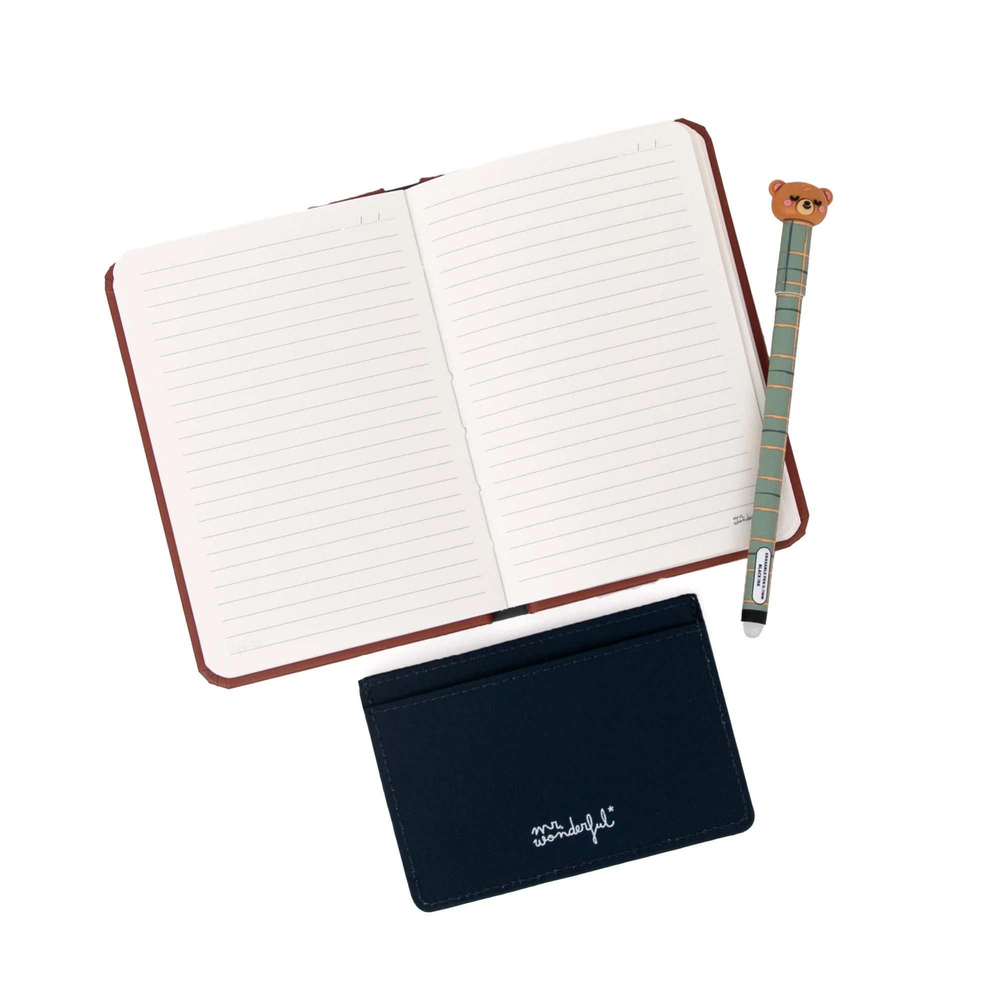 Kit de libreta A6 + tarjetero + boli borrable EXCLUSIVO Bo-Bo Oso - TALENT-OSO - Image 3