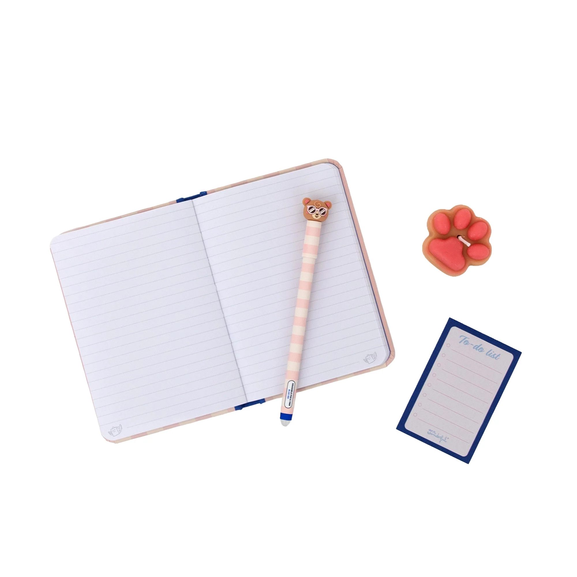 Kit quaderno A6 + penna cancellabile Bo-Bo + candela + to-do list - Coraggi-orsa - Image 3