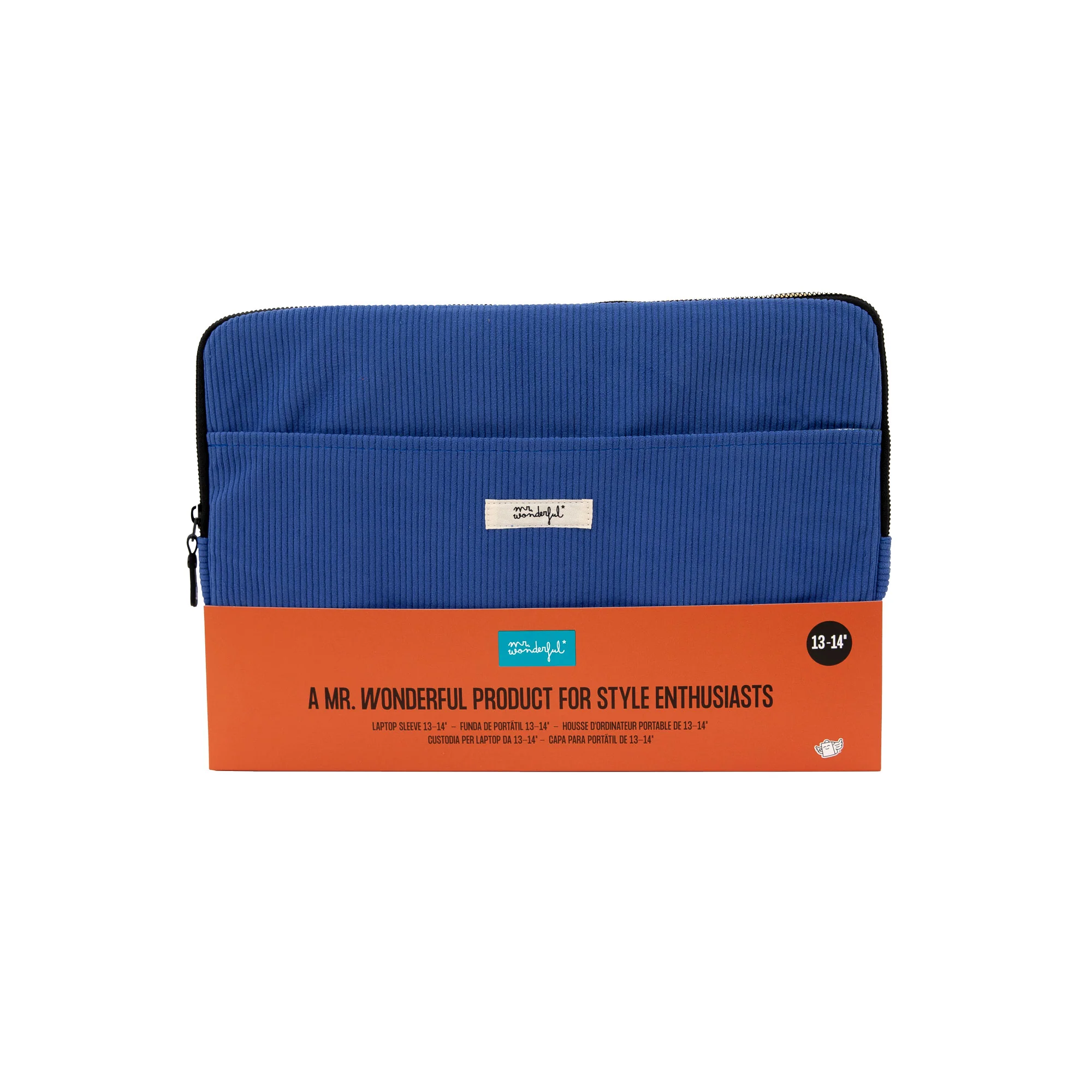 Funda de portátil 13-14" - Pana azul - Image 5