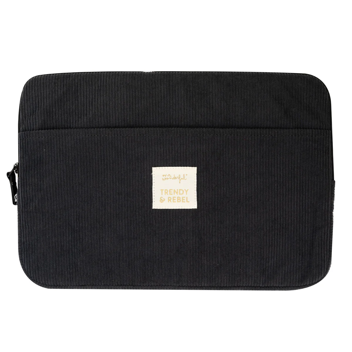 Funda de portátil 13-14" pana gris - Trendy & rebel