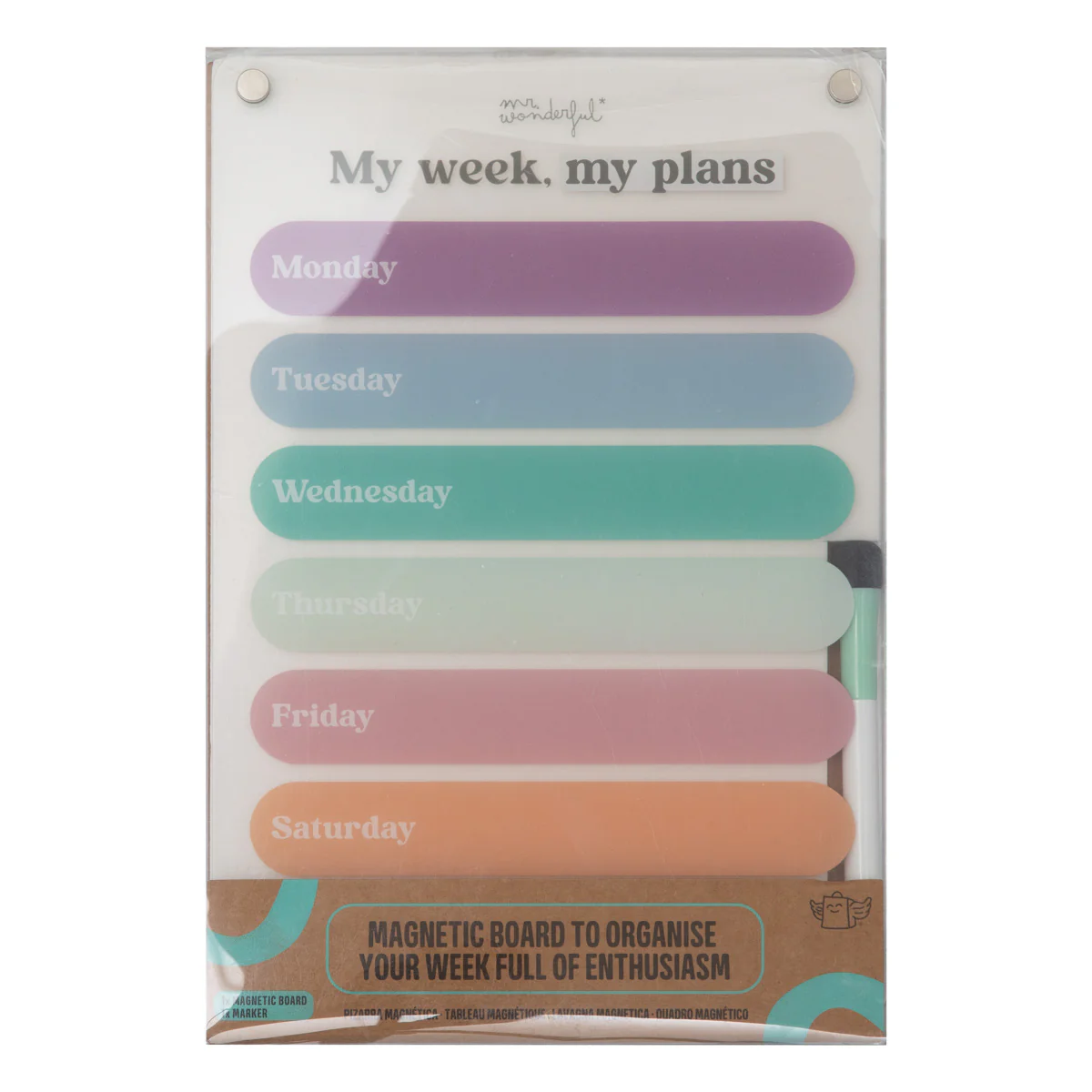 Pizarra transparente magnética - My week, my plans - Image 4