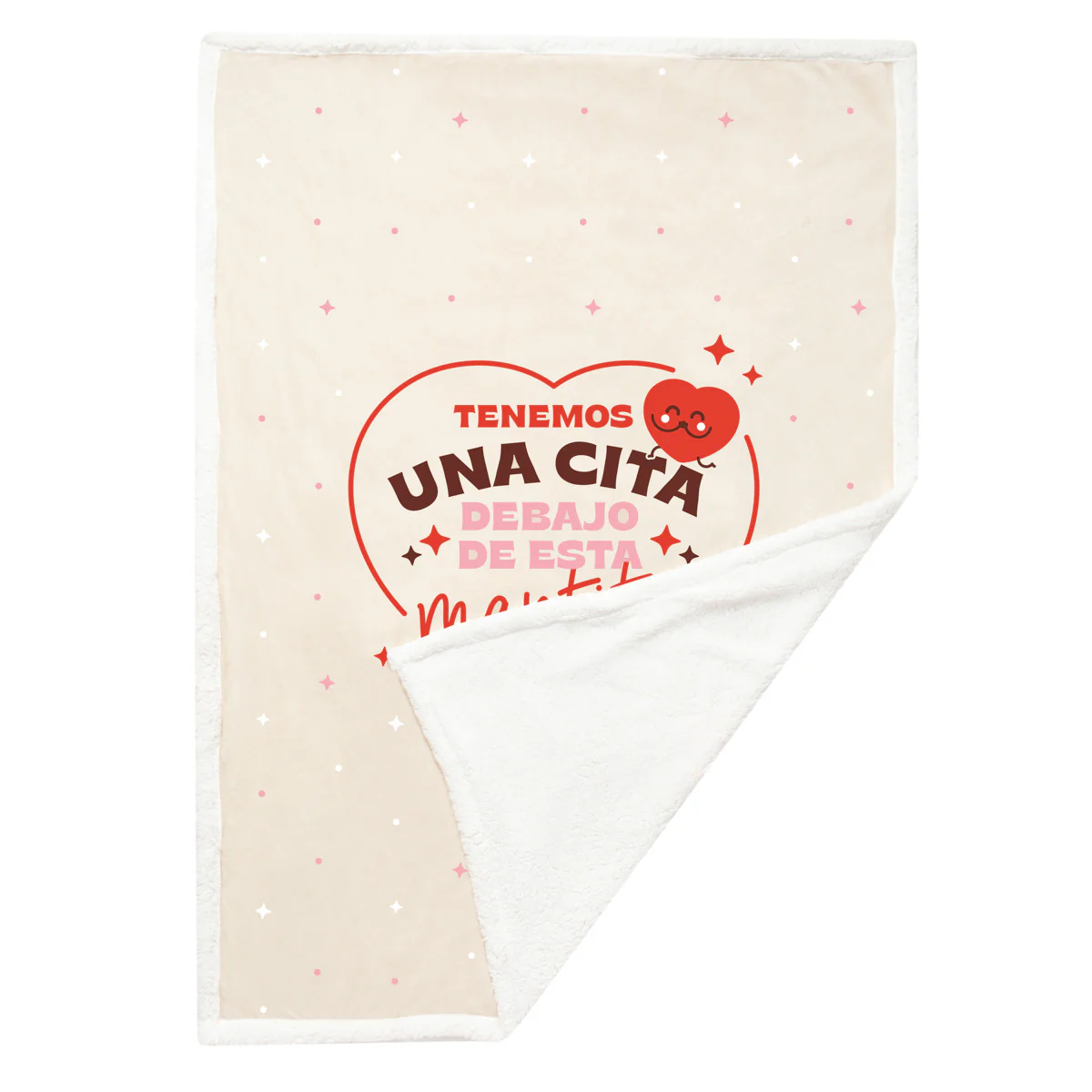 Manta + funda de cojín - Tenemos una cita debajo de esta mantita - Image 2