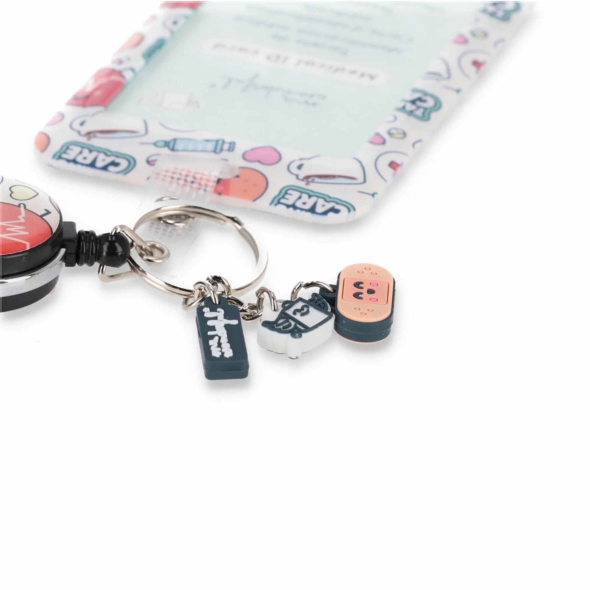 Porta-tarjetas de identificación médica con charms - Image 3