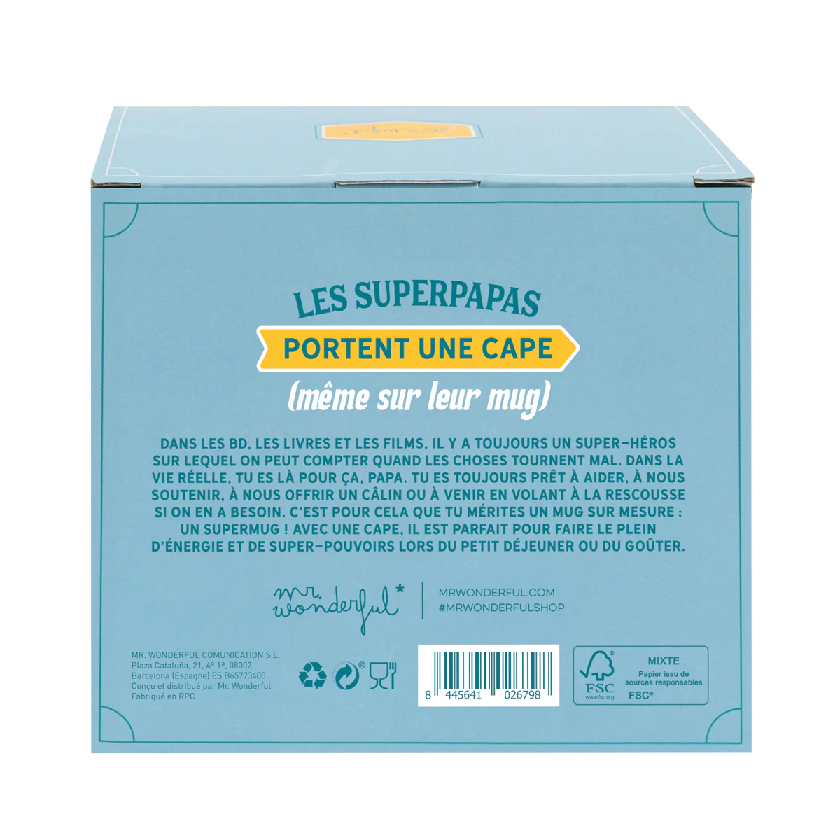 Mug avec cape - Tu es un super papa - Image 9