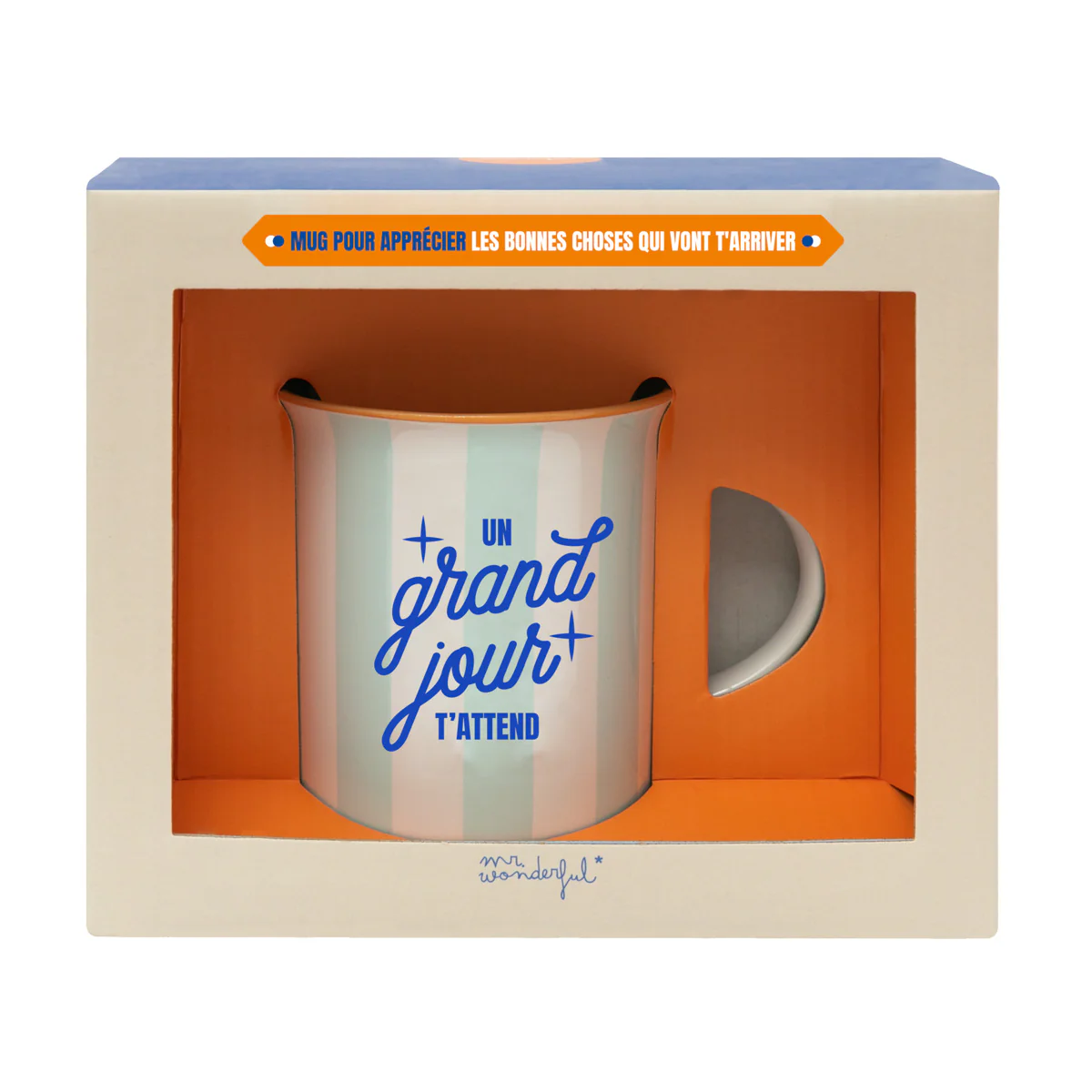 Mug bleu - Un grand jour t'attend - Image 4