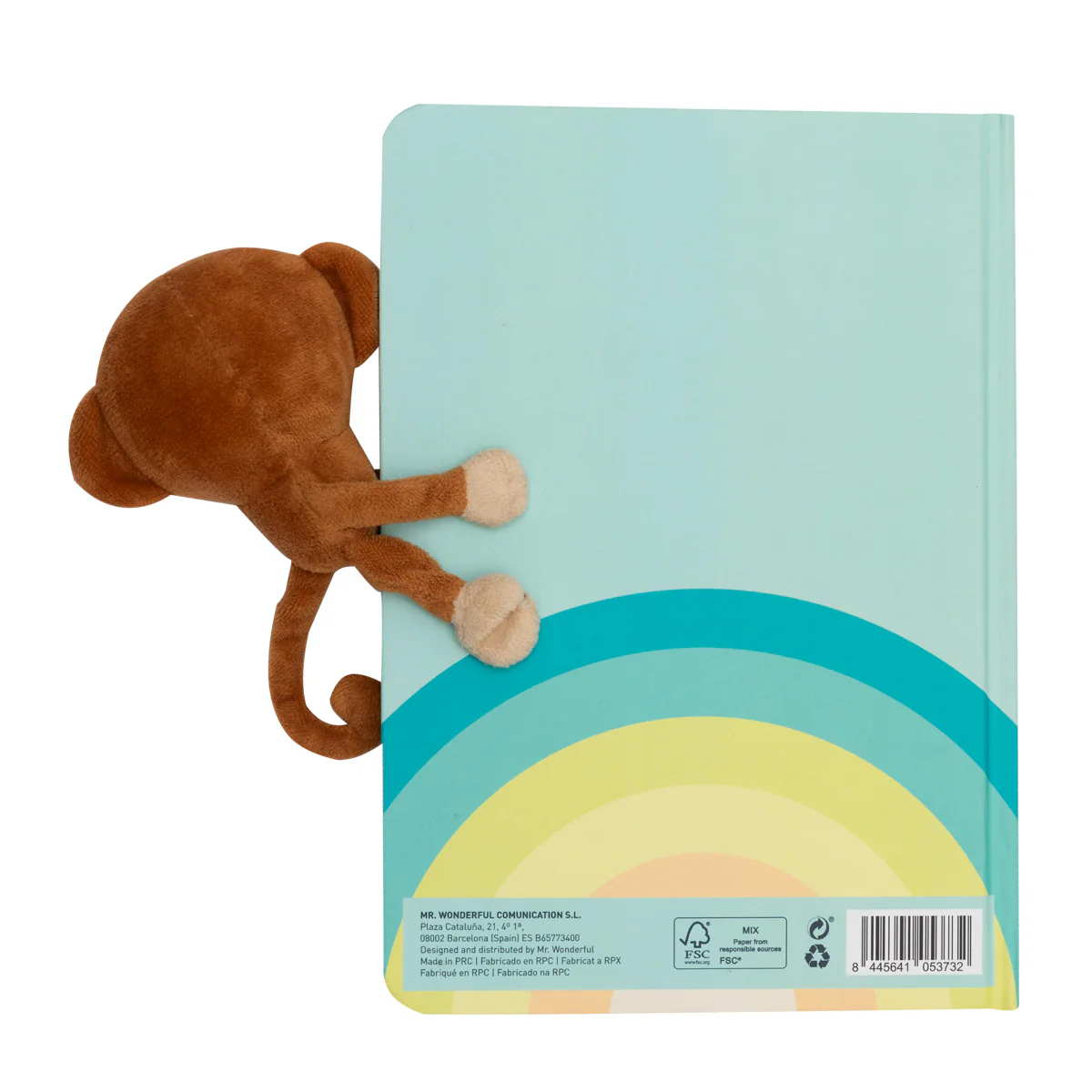 Libreta con peluche y cierre magnético mono - Magic moments - Image 3