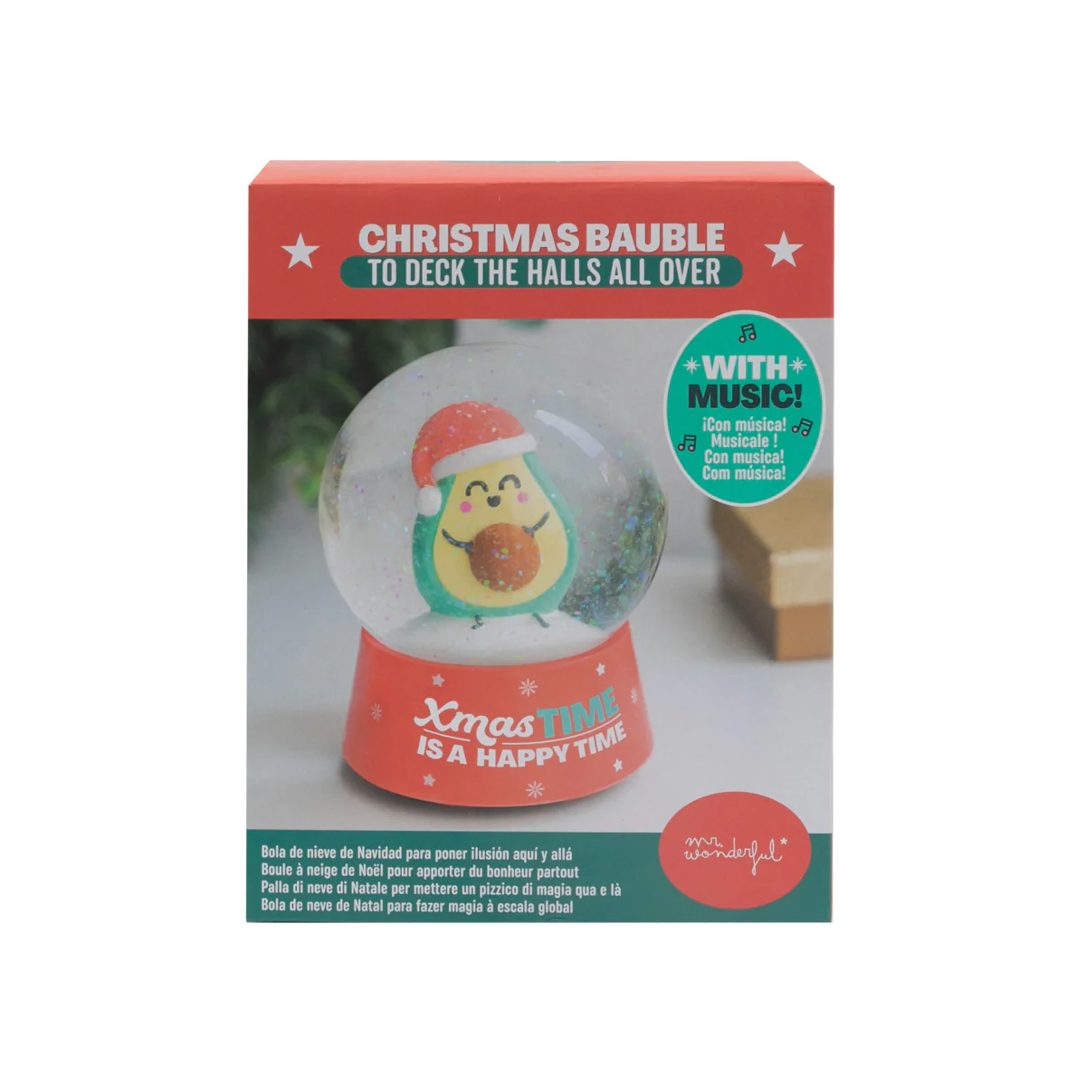 Ornamental snow globe - Xmas time is a happy time - Image 4