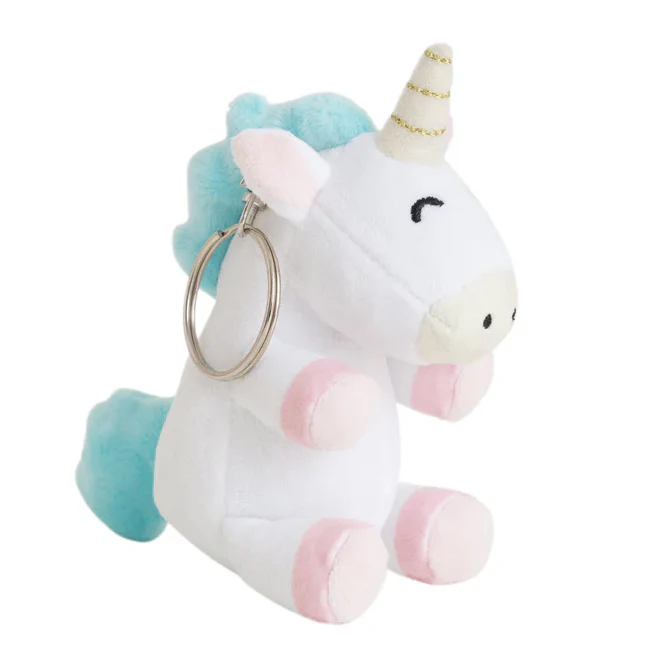 Kit de mochila + estuche extensible + llavero de peluche - Unicornio mint y fucsia - Image 4