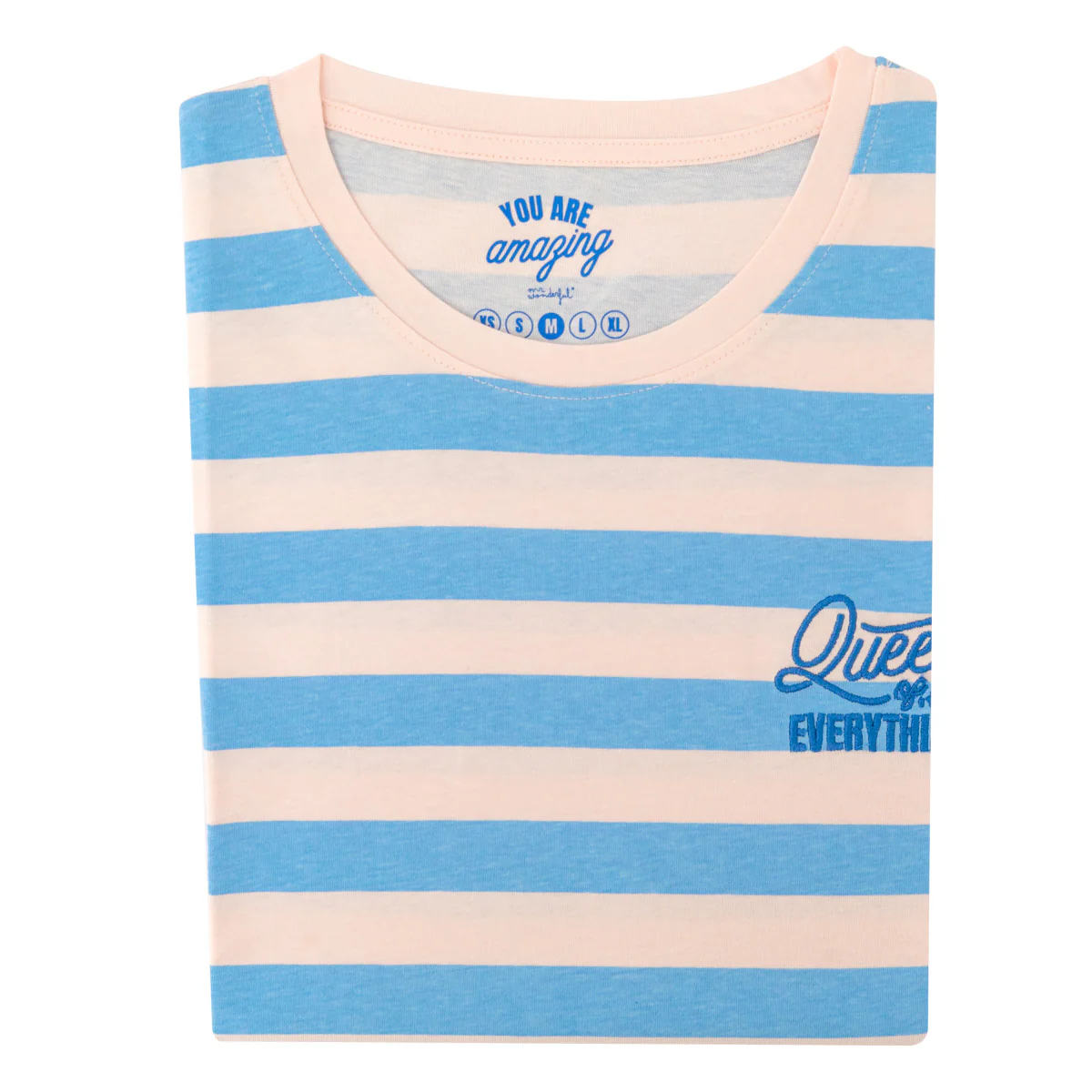Pink and blue T-shirt with short sleeves S - Queen of everything - Image 5