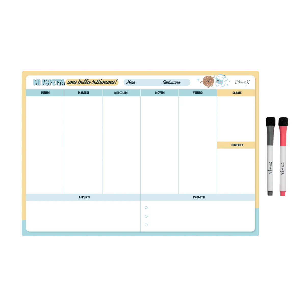 Planner settimanale magnetico e cancellabile - Mi aspetta una bella settimana! - Image 4