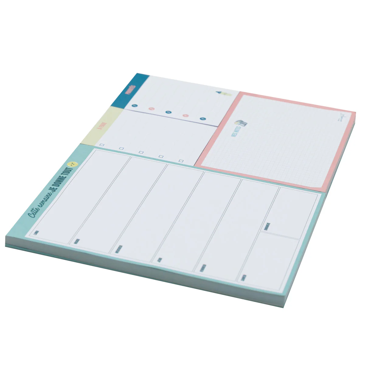 Planning hebdomadaire avec notes adhésives - Cette semaine, je donne tout - Image 2