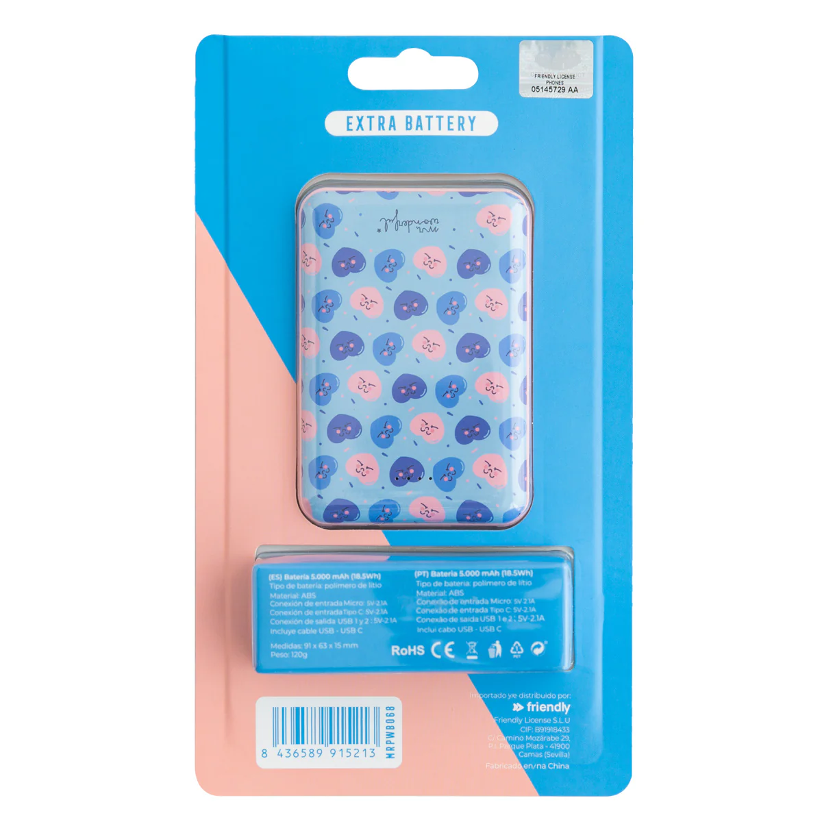 Power bank 5000 mAh - Hearts - Image 10