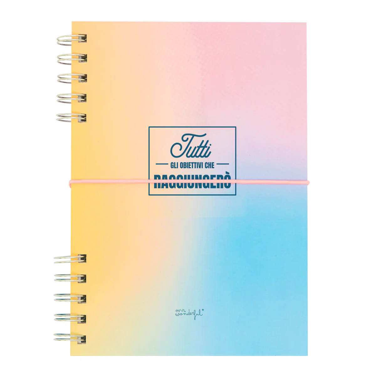 Quaderno A5 rosa - Tutti gli obiettivi che raggiungerò