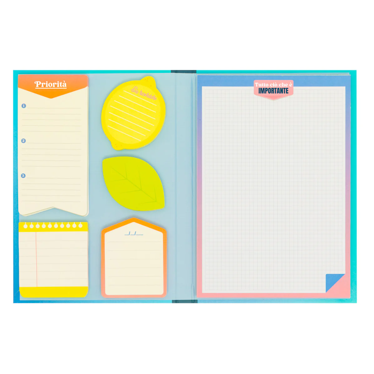 Quaderno con note adesive blu - I tuoi programmi, i tuoi appuntamenti e tutto ciò di cui hai bisogno - Image 2