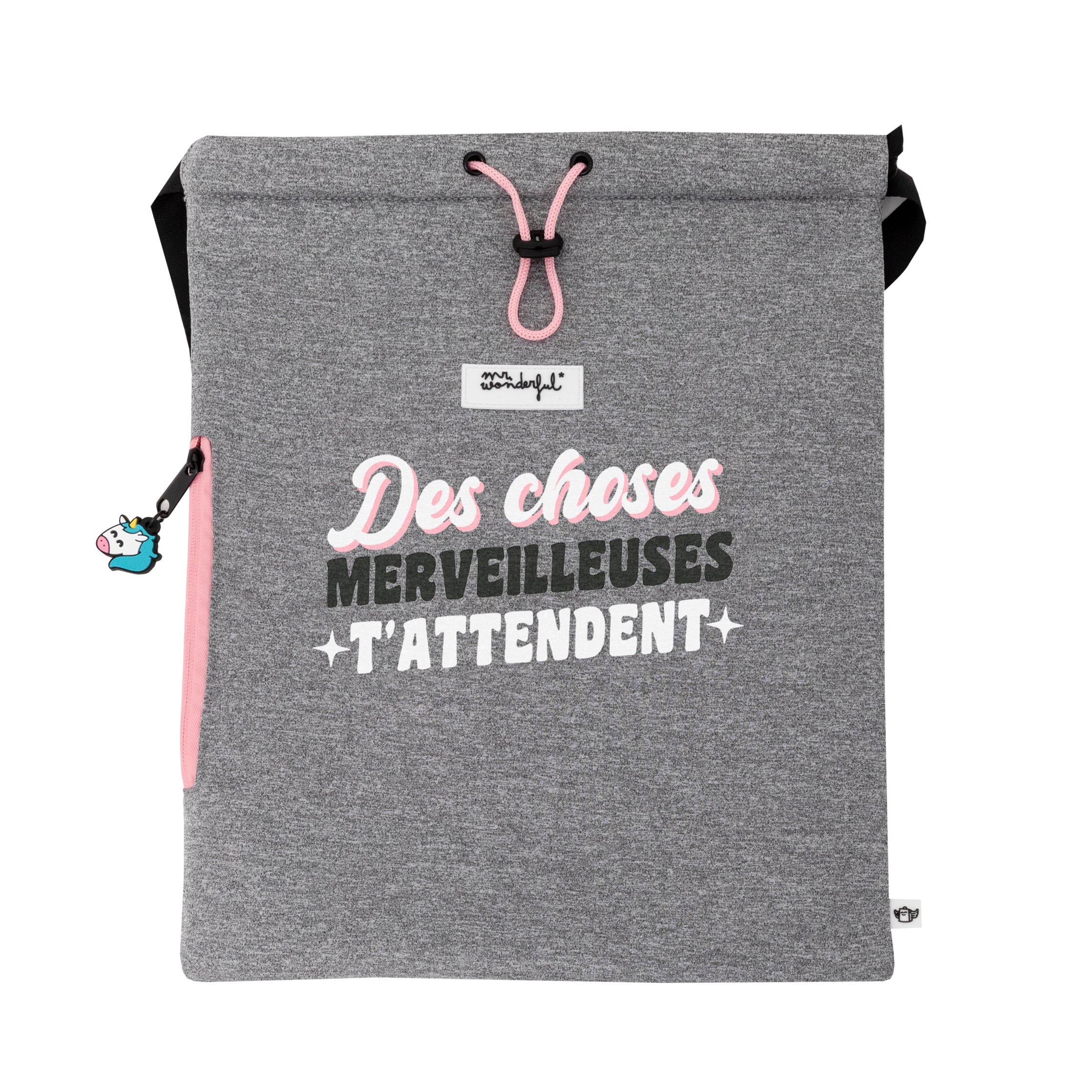 Sac avec cordon de serrage Wonder Licorne - Des choses merveilleuses t'attendent - Image 2