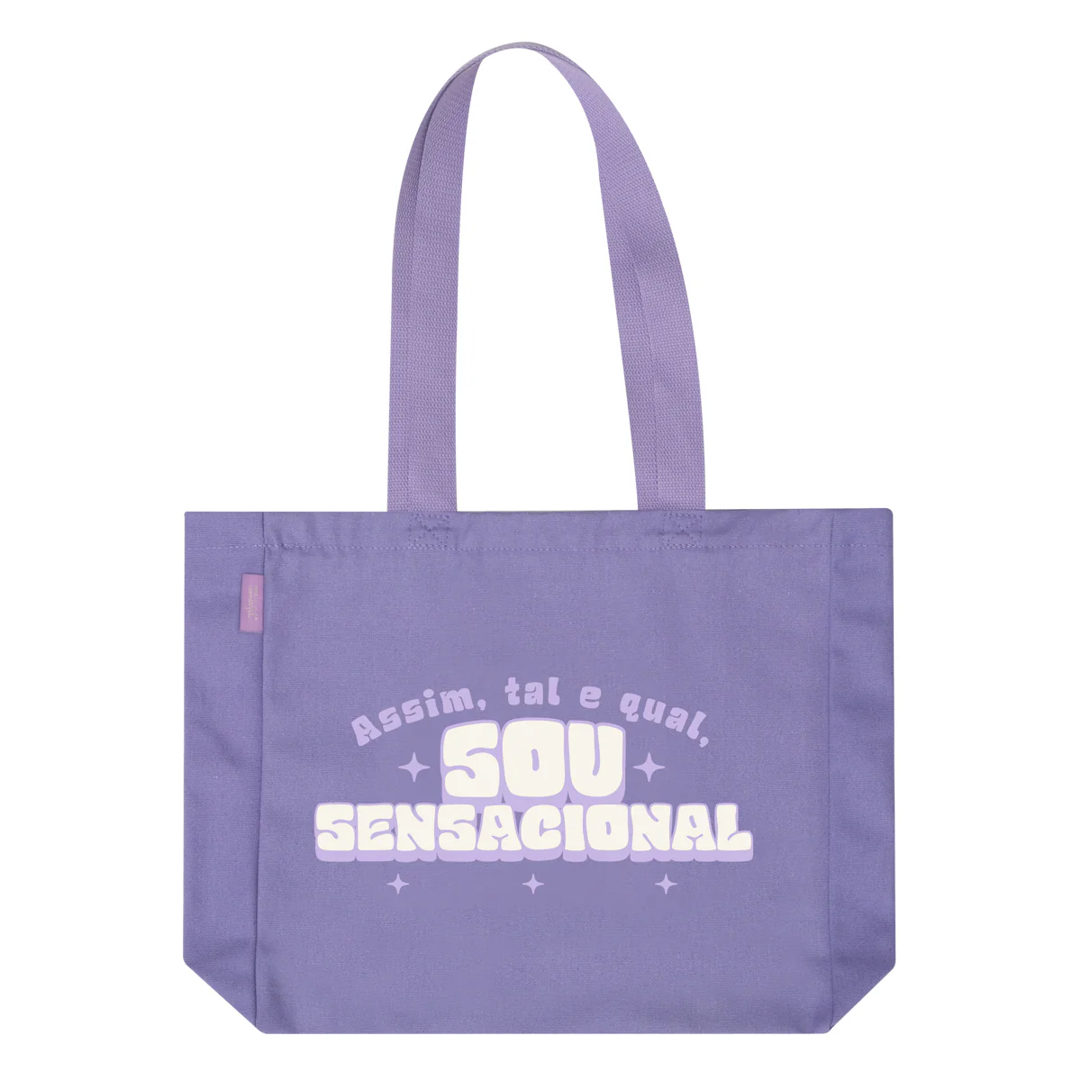 Saco de pano tote bag lilás - Assim tal e qual, sou sensacional