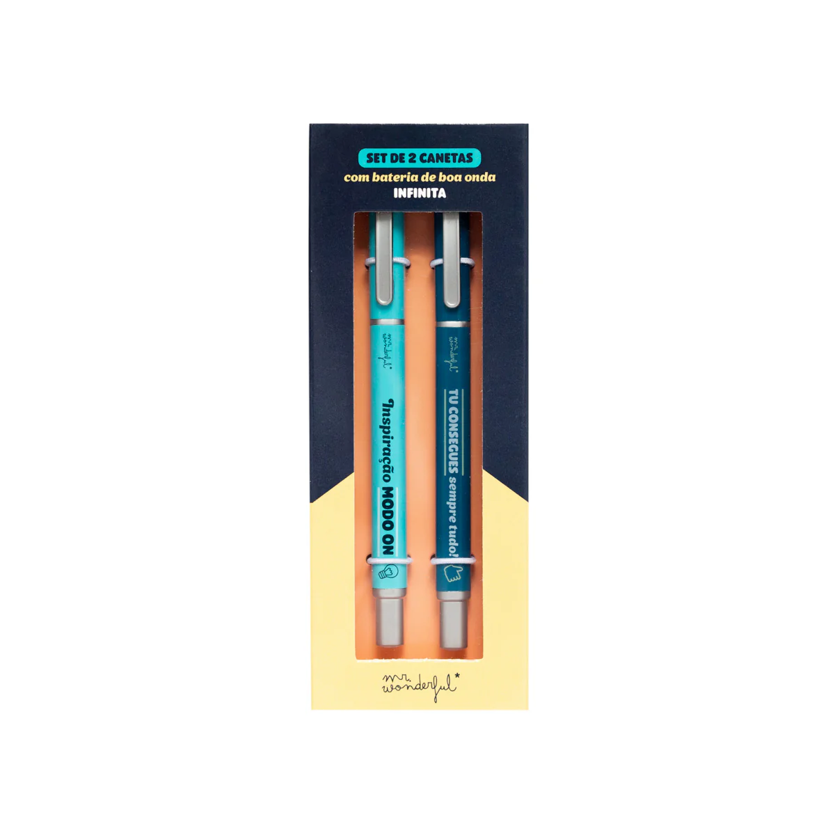 Set de 2 canetas com bateria de boa onda infinita