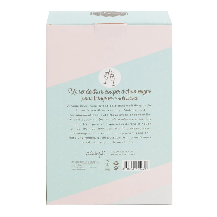 Set de 2 coupes à champagne pour trinquer à deux - Image 3