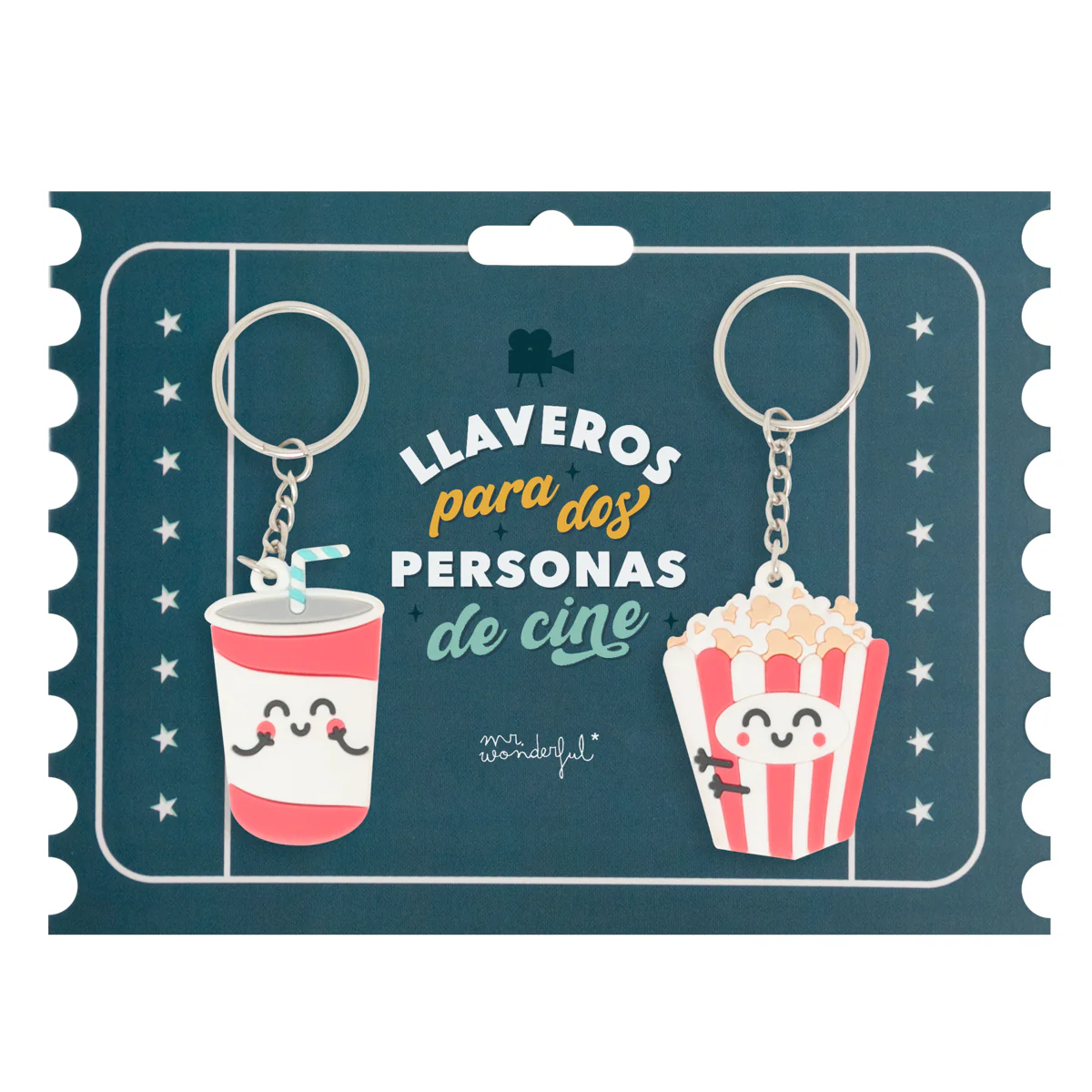 Set de 2 llaveros para dos personas de cine - Image 3