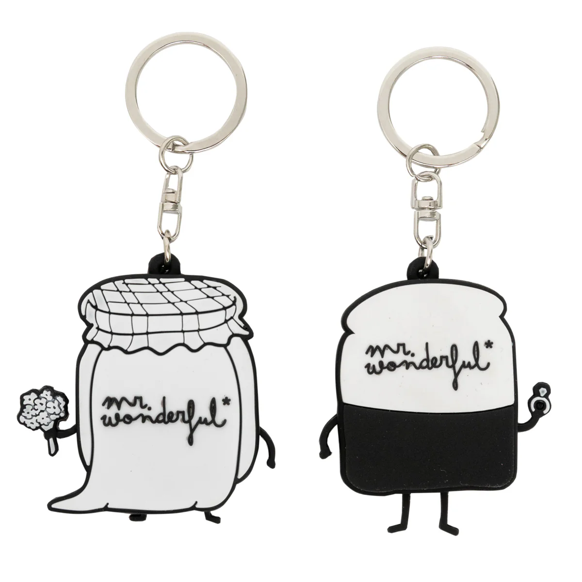 Set de 2 porte-clés Iconic - Toast et confiture - Image 2