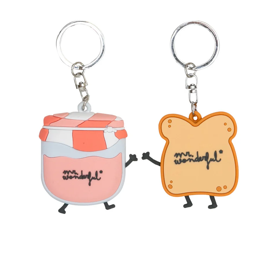 Set de 2 porte-clés - Toast et confiture - Image 2