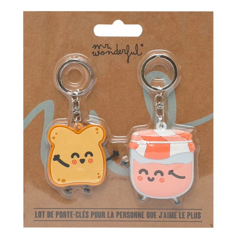 Set de 2 porte-clés - Toast et confiture - Image 3