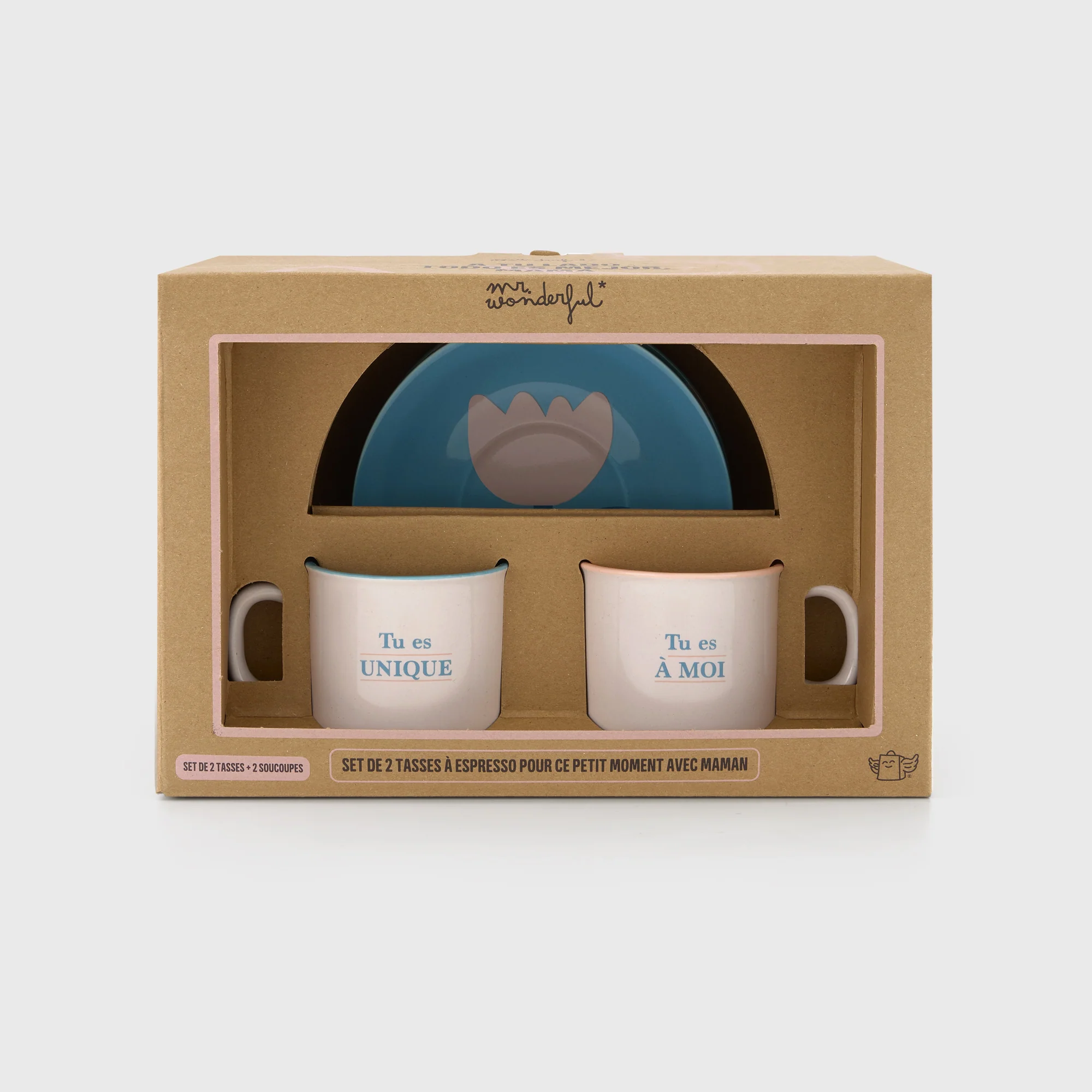 Set de 2 tasses espresso - Tu es unique. Tu es à moi - Image 4