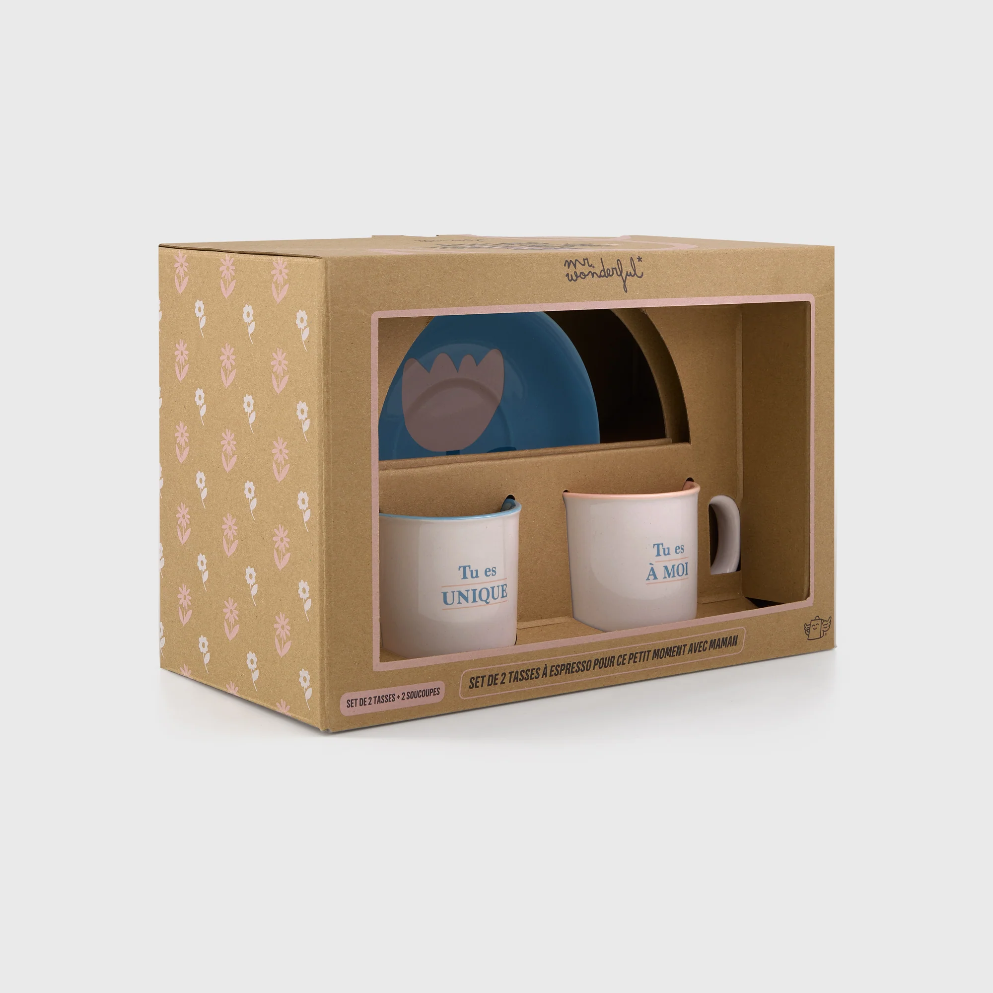 Set de 2 tasses espresso - Tu es unique. Tu es à moi - Image 5