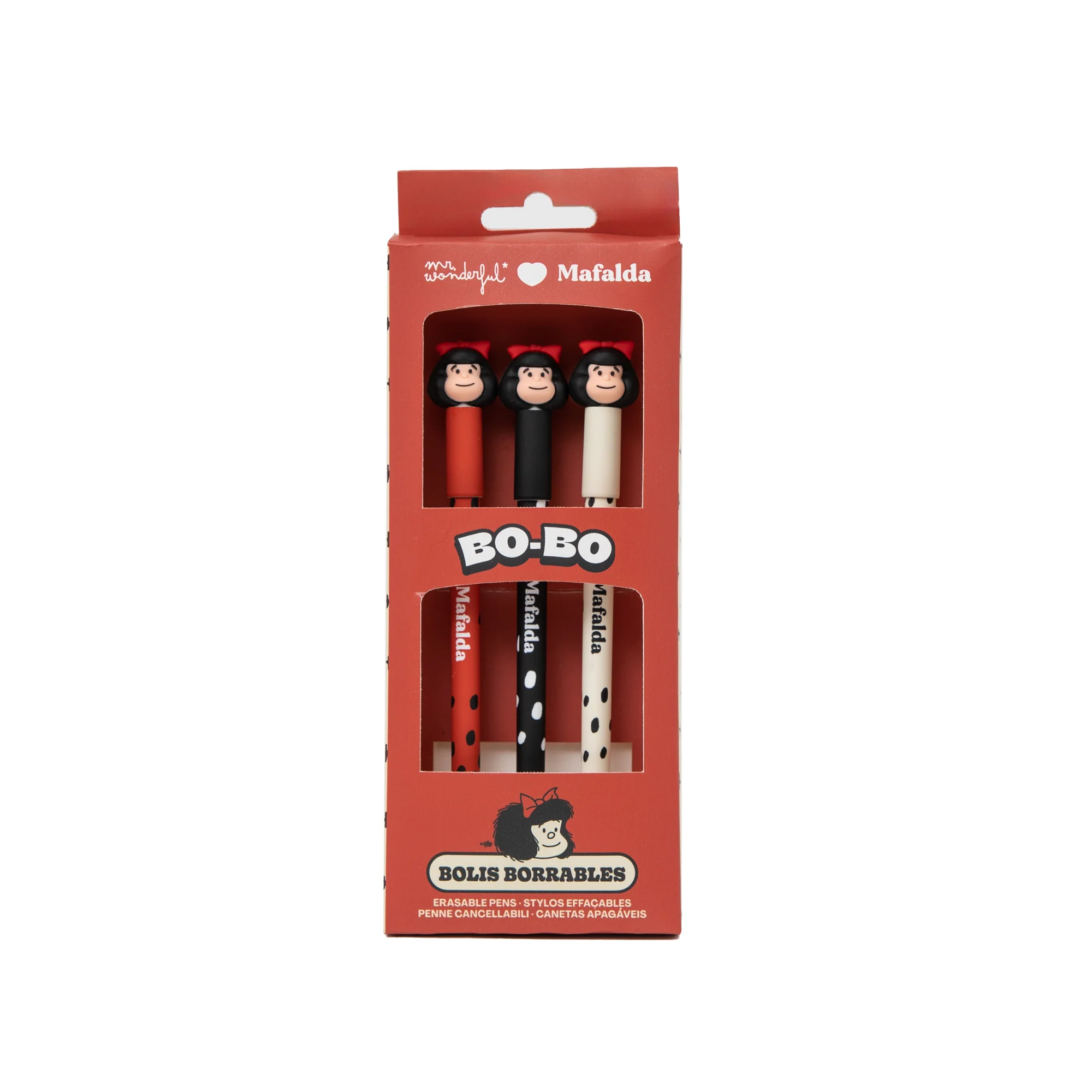 Set de 3 bolis borrables Bo-Bo - Mafalda