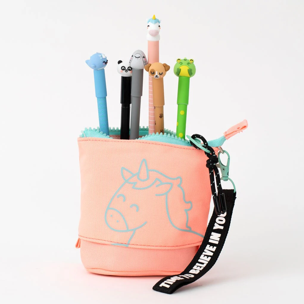 Set de 6 bolis borrables Bo-Bo + estuche extensible rosa - Time to believe in you - Image 2