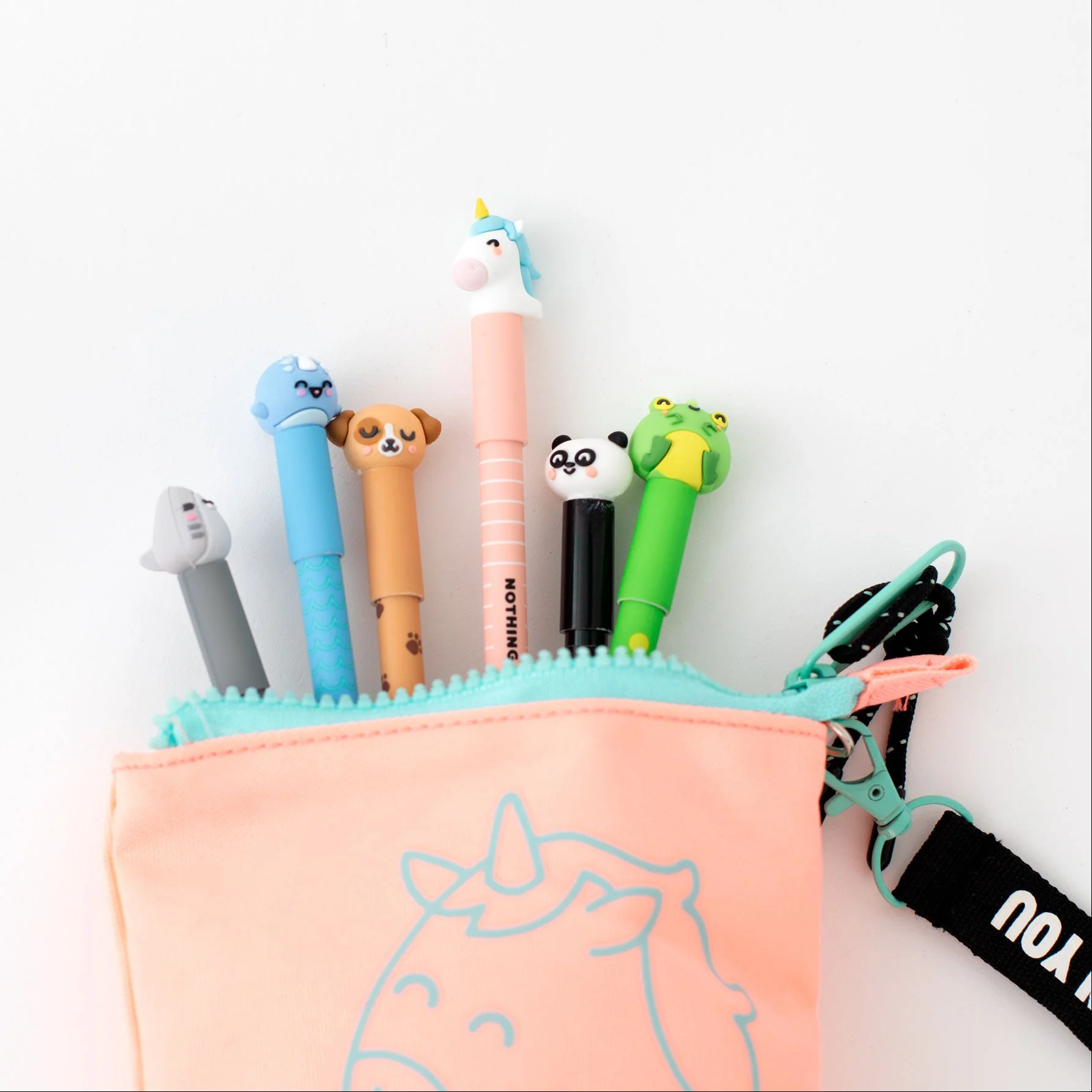 Set de 6 bolis borrables Bo-Bo + estuche extensible rosa - Time to believe in you - Image 3