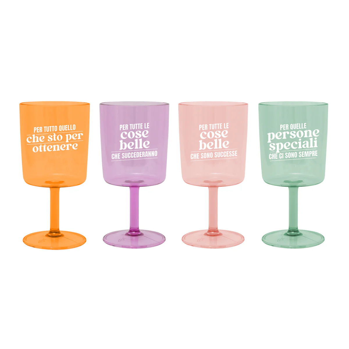 Set di 4 calici da vino per brindare per mille motivi