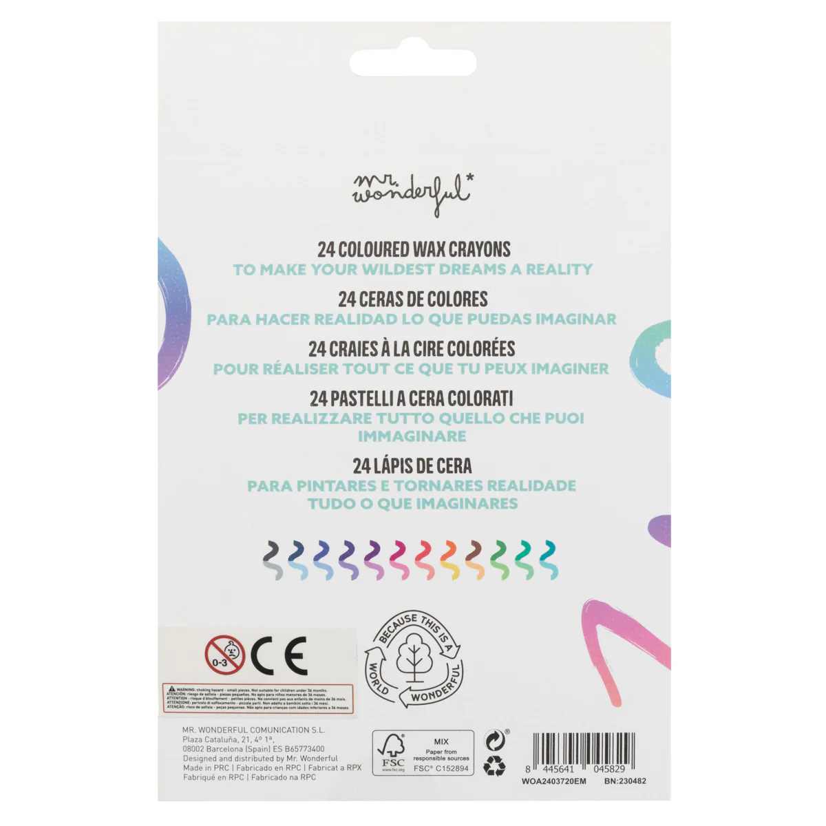 Set of 12 coloured wax crayons to make your wildest dreams a reality. - Image 3