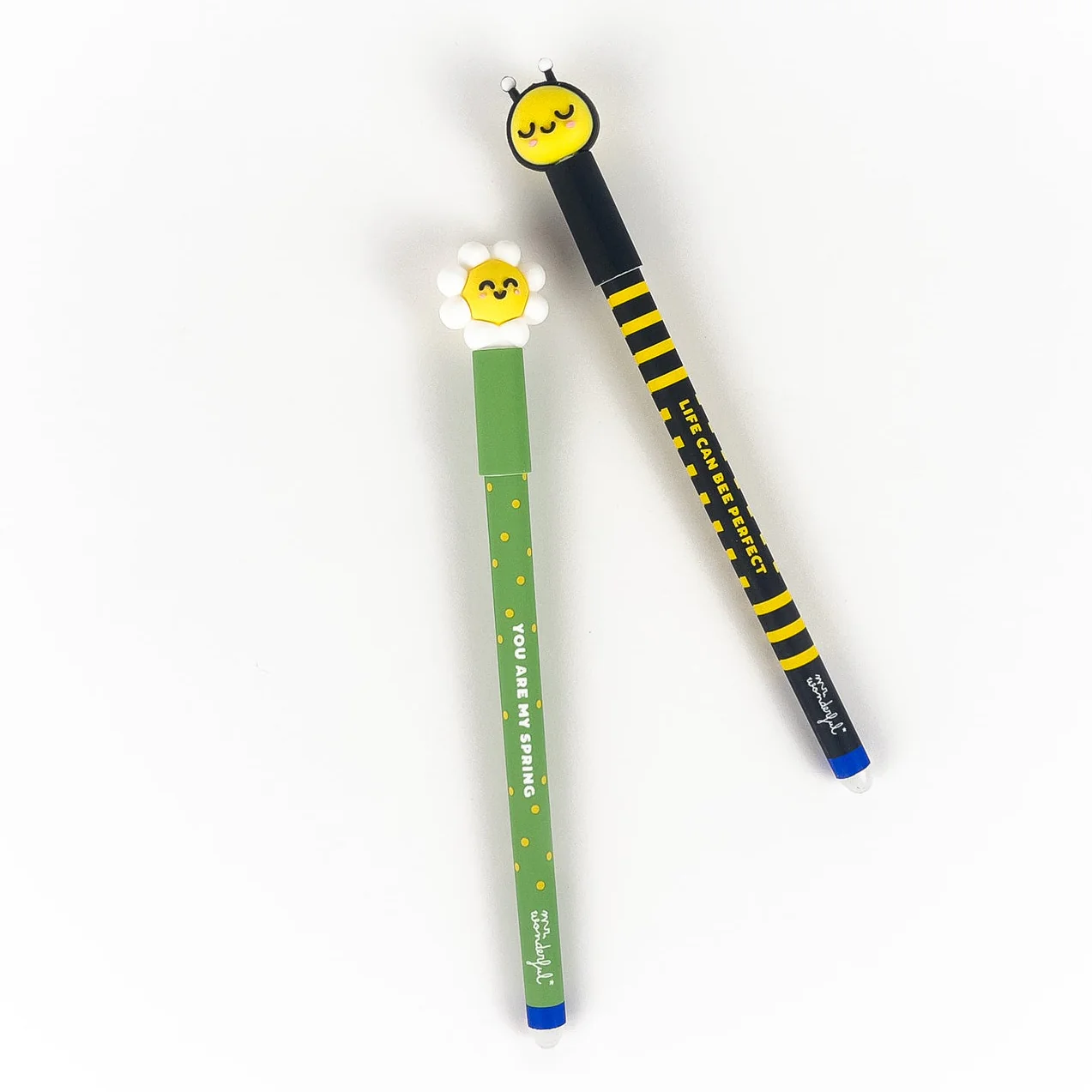 Set de 2 bolis borrables Bo-Bo + 2 recambios de tinta - Abeja y Margarita - Image 4