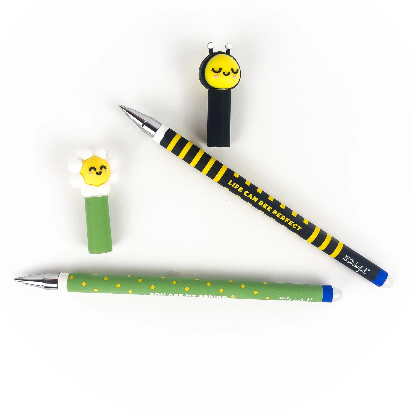 Set de 2 bolis borrables Bo-Bo + 2 recambios de tinta - Abeja y Margarita - Image 5