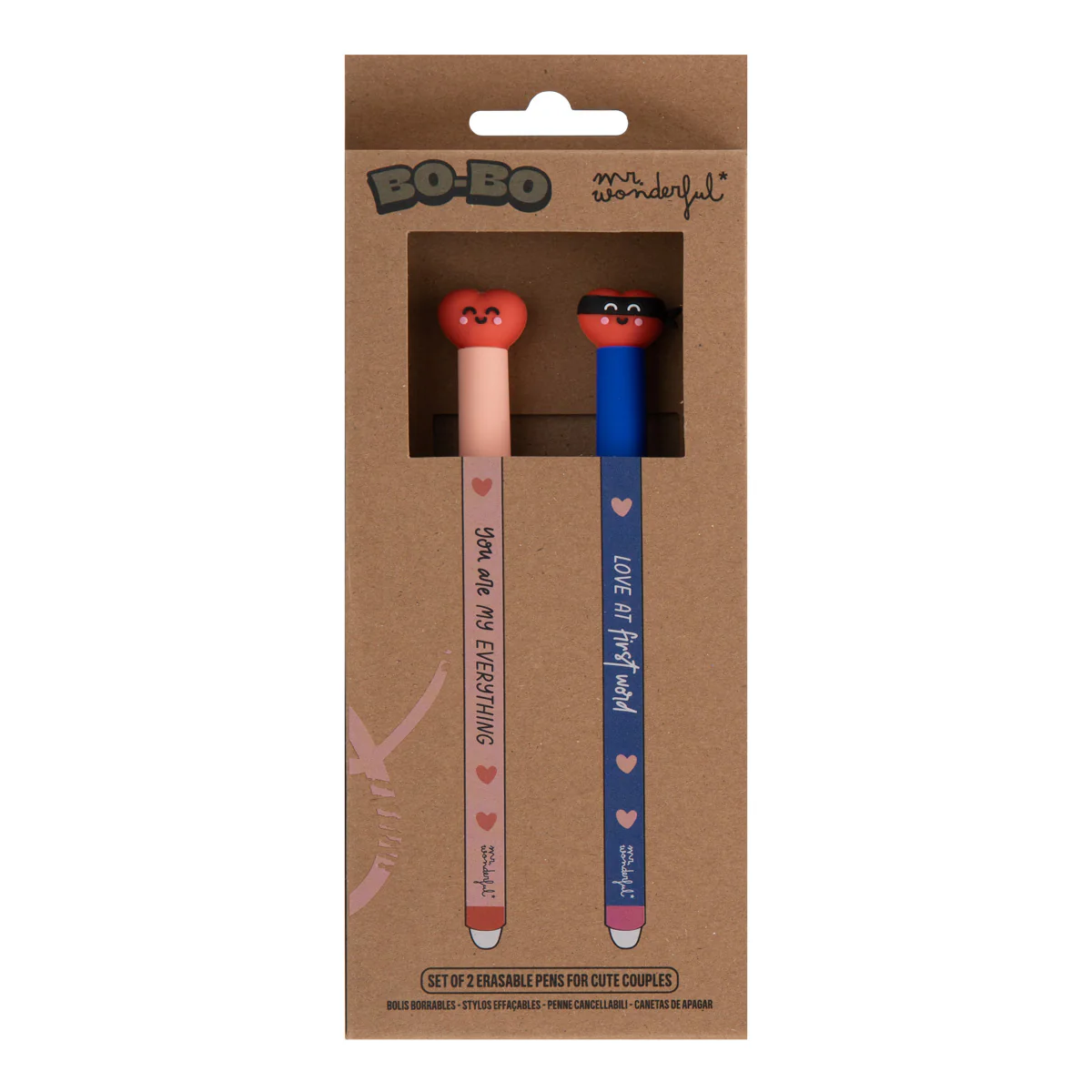 Set de 2 bolis borrables para parejas - Love at first word - Image 3