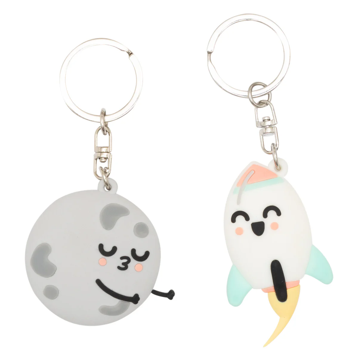 Set de 2 llaveros - Planeta y cohete