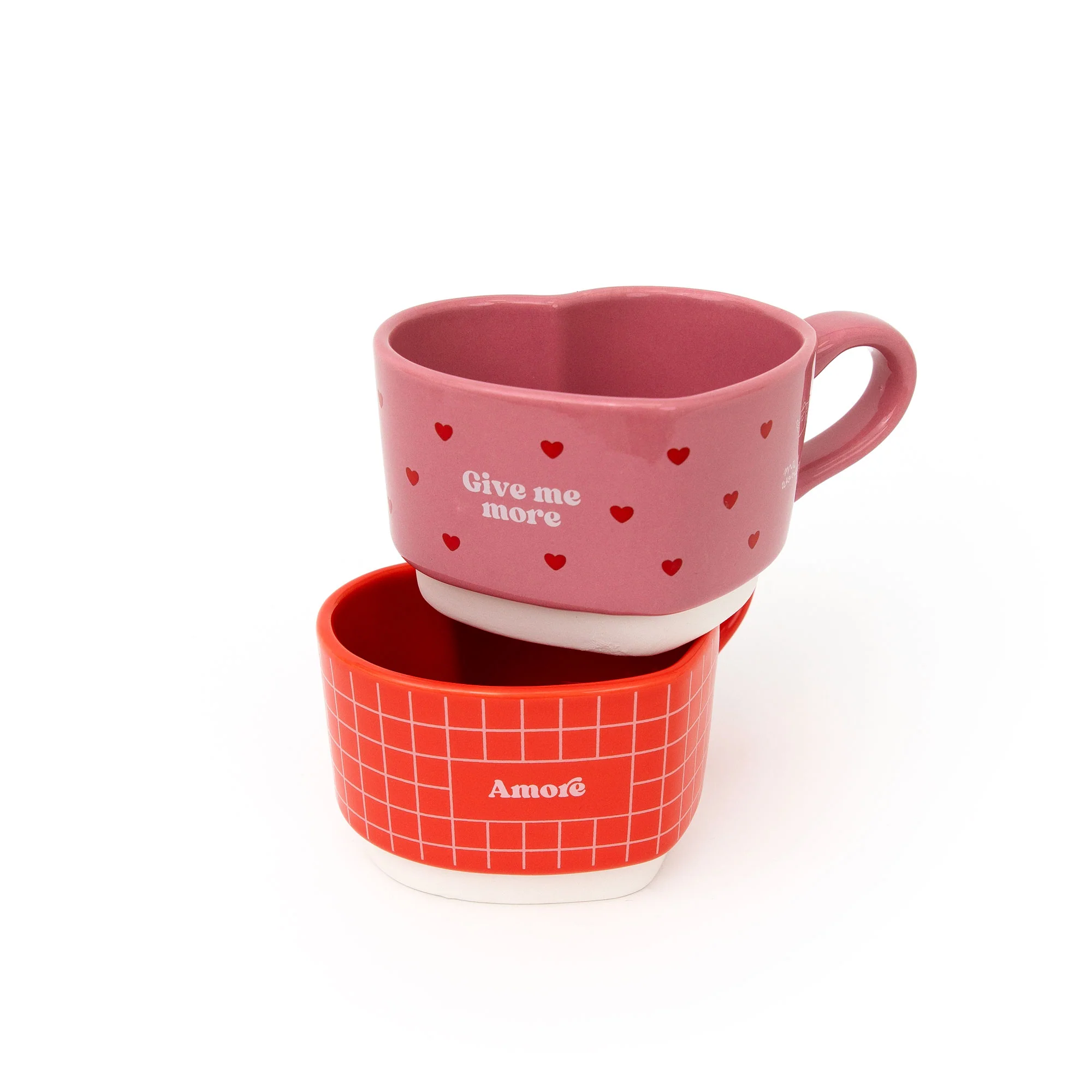 Set de 2 tazas apilables - Give me more amore - Image 3