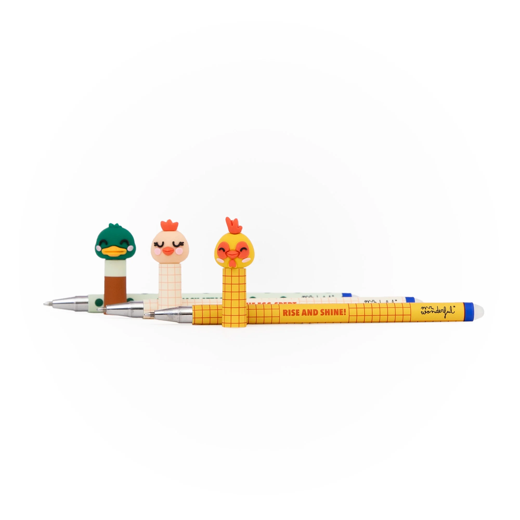 Set de 3 bolis borrables Bo-Bo Granja- Gallina, gallo y pato - Image 4