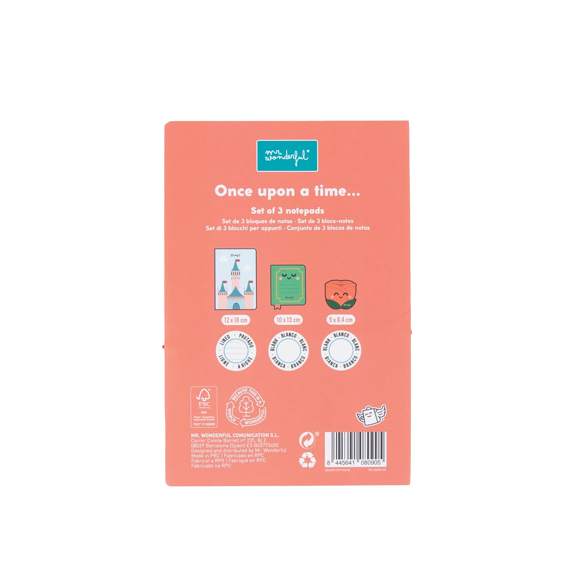 Set de 3 blocs de notas con aroma –Castillo, libro y rosa - Image 5