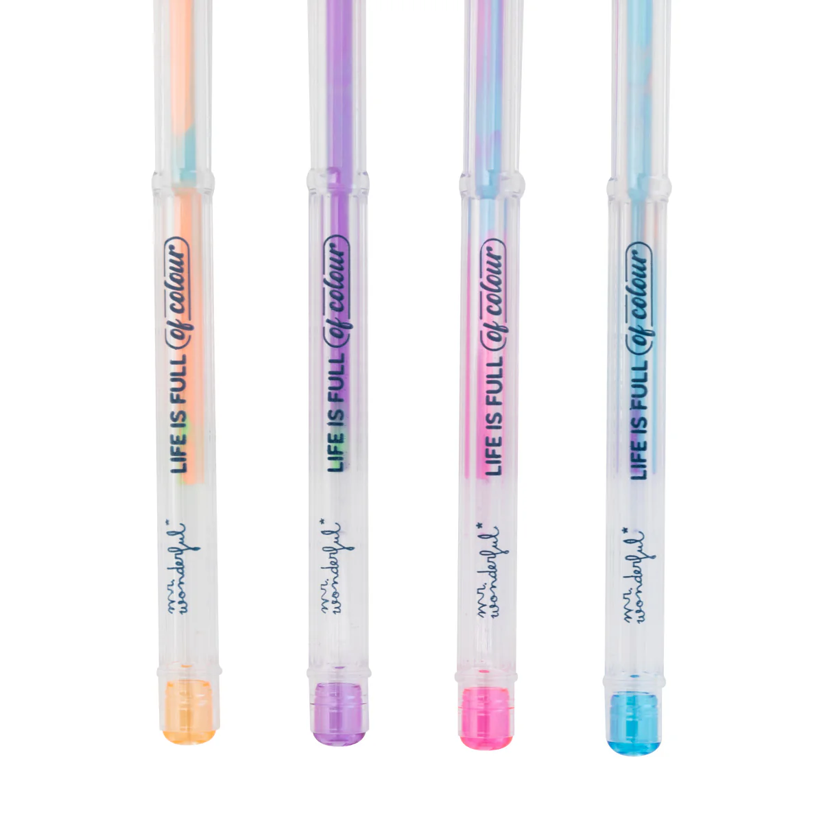 Set de 4 bolis multicolor de neón - Image 3