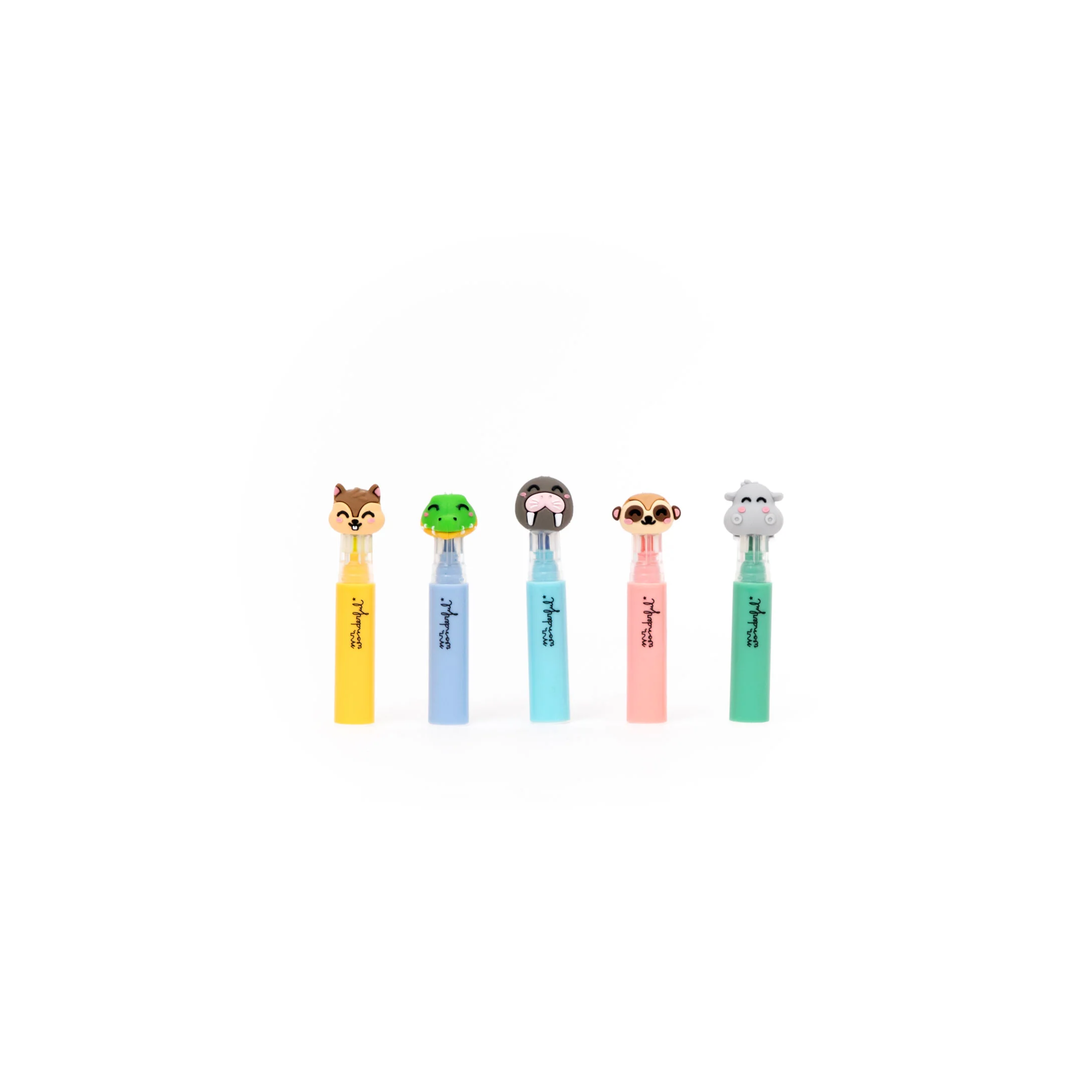 Set de 5 minisubrayadores con personajes - Wonder Comic