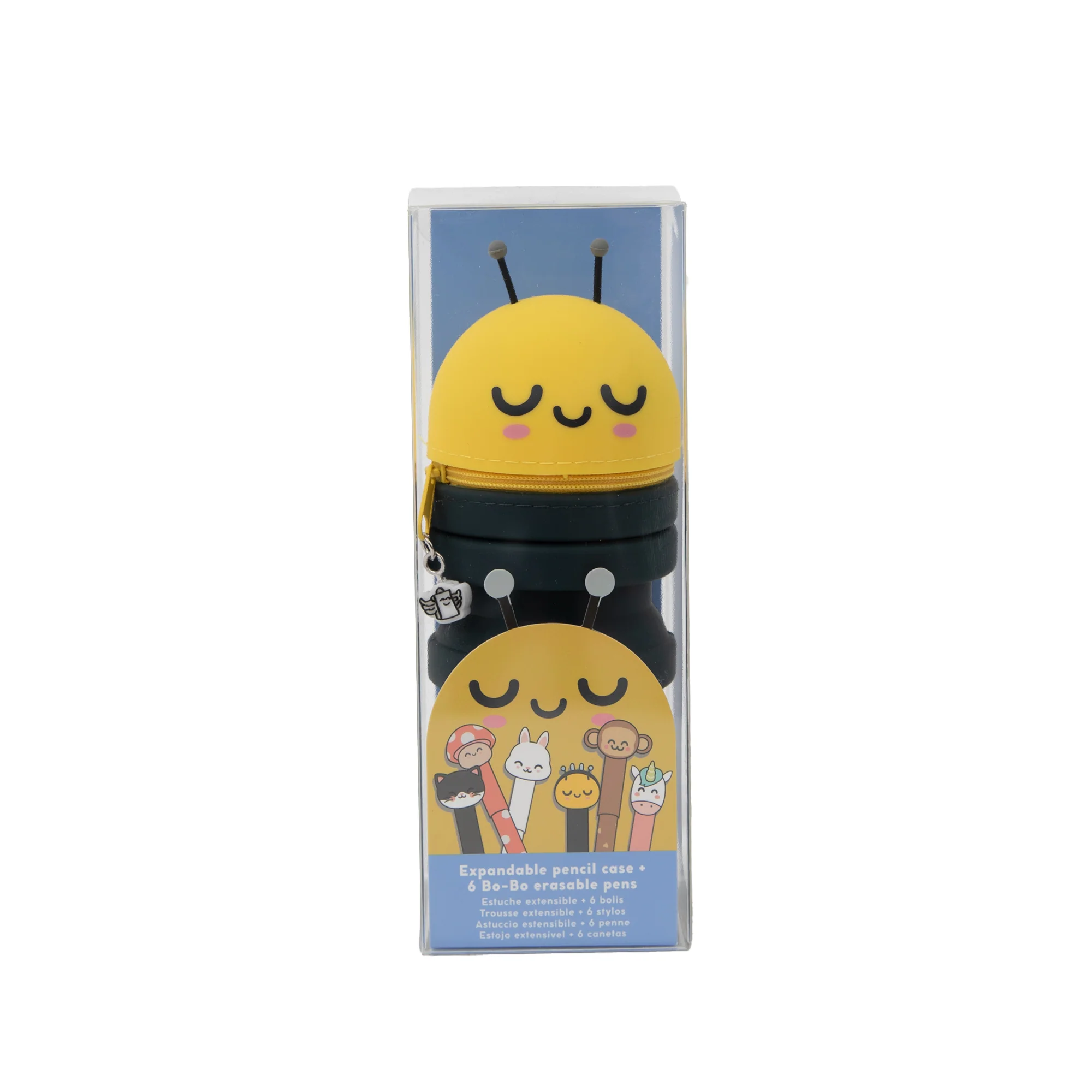 Set de 6 bolis borrables Bo-Bo + estuche de silicona Abeja - Image 5