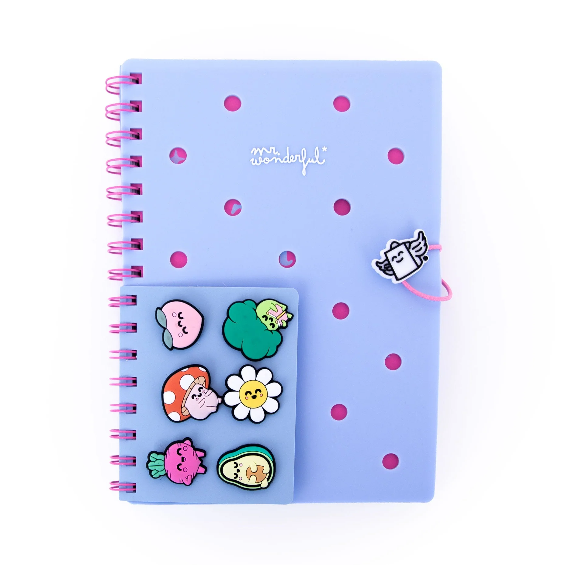 Set de libreta A5 con charms - Azul