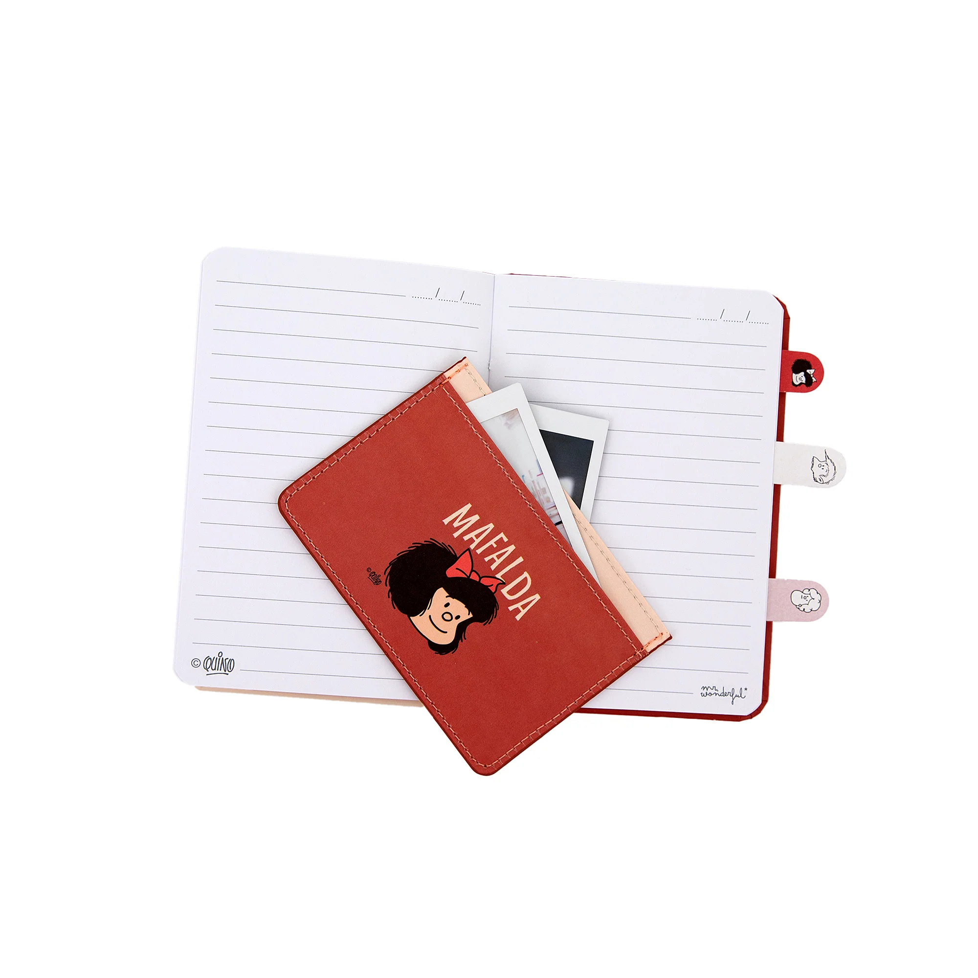Set de libreta A6 + tarjetero + marcapáginas adhesivos - Mafalda - Image 3