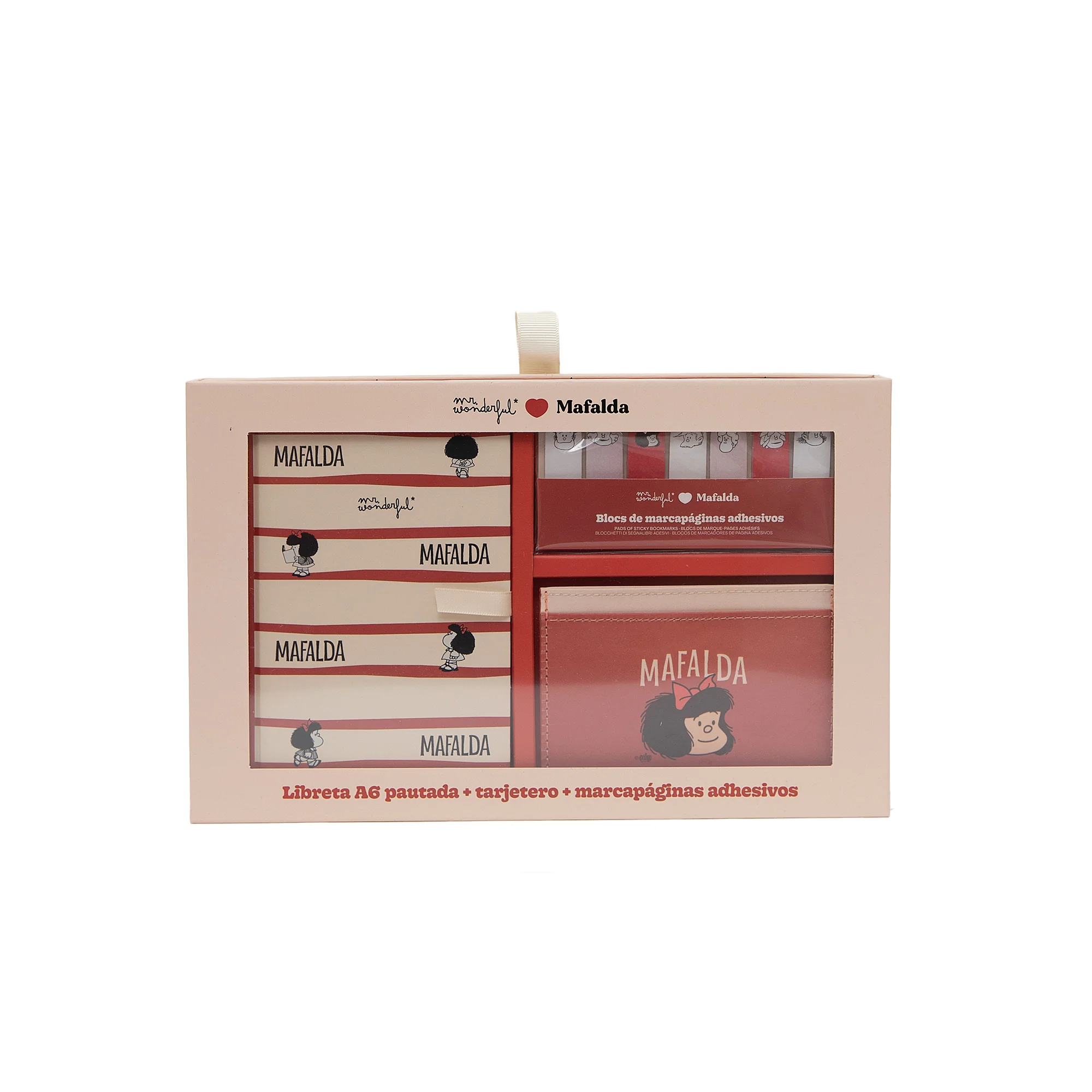Set de libreta A6 + tarjetero + marcapáginas adhesivos - Mafalda - Image 5