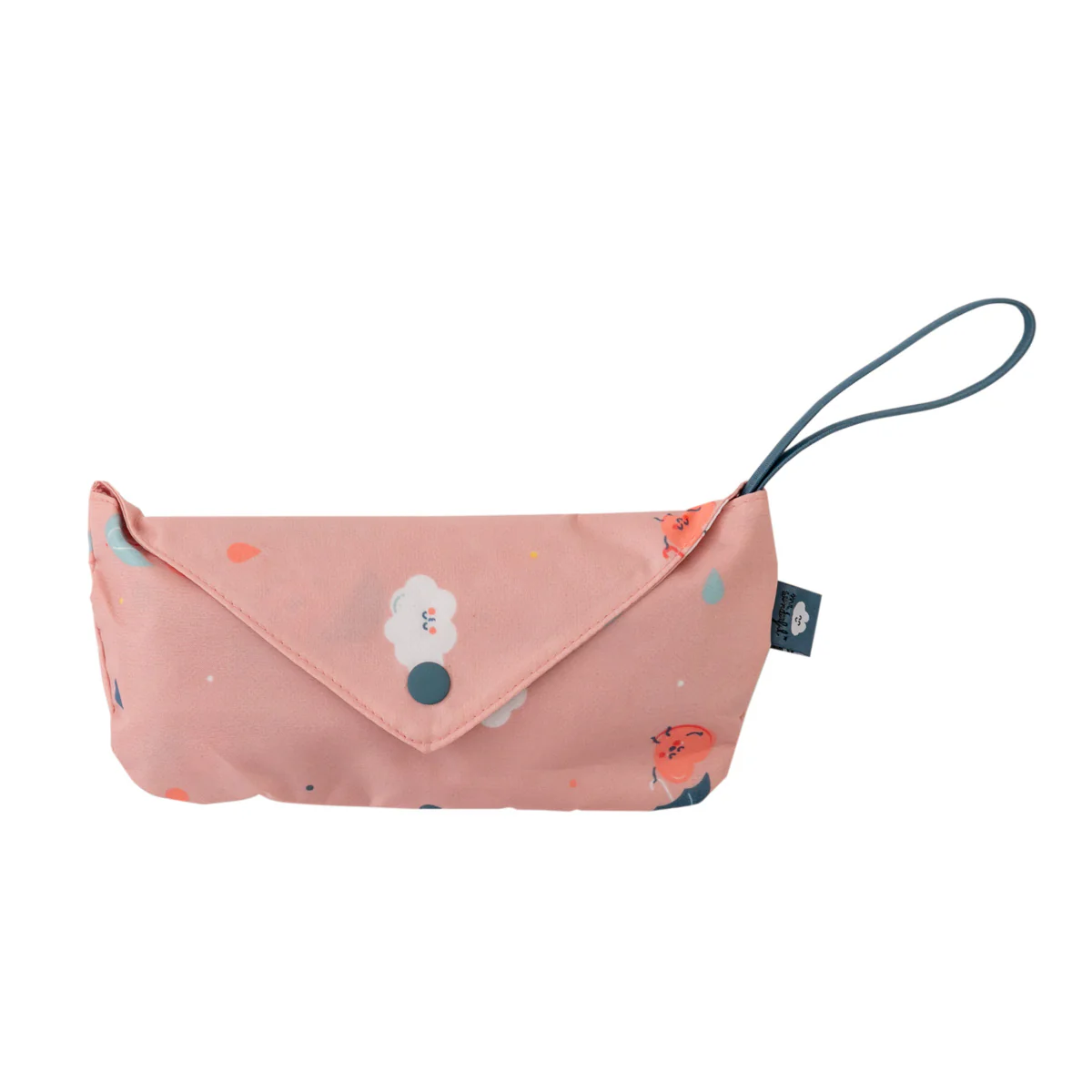 Small umbrella pink - Heart and cloud print - Image 4